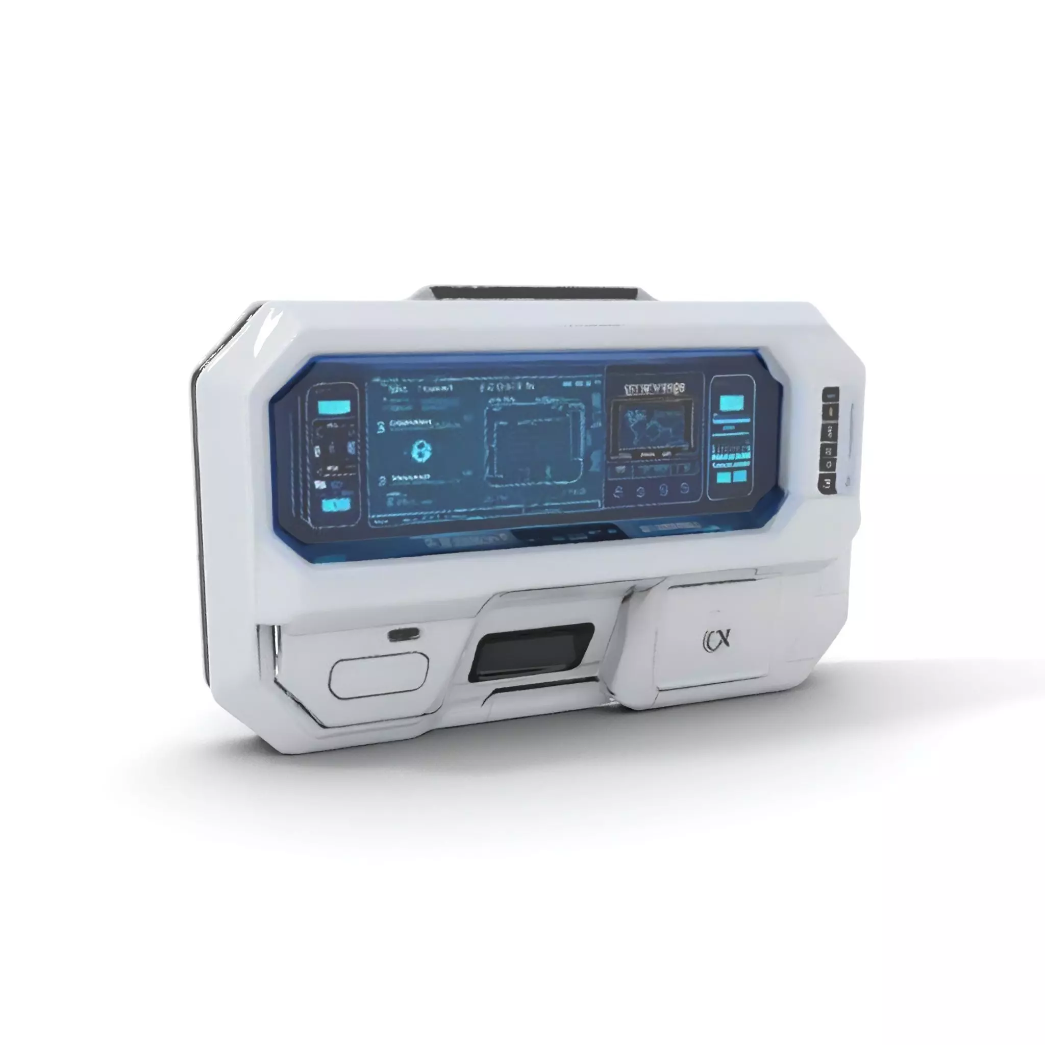 Futuristic Control Panel Model Pack Low-poly 3D model_0