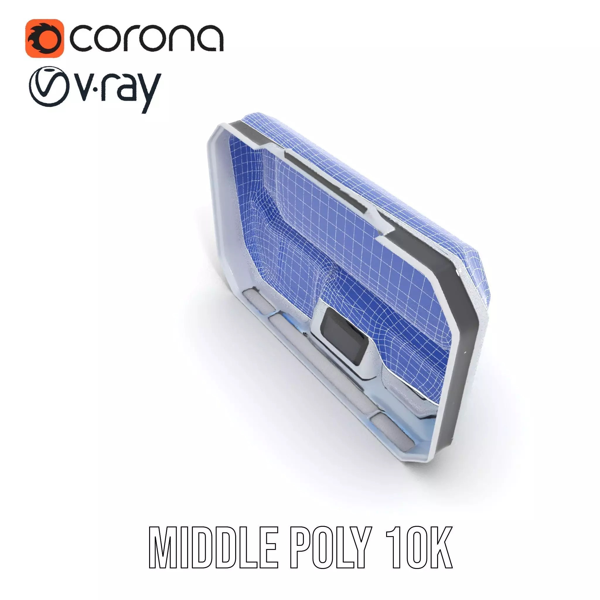 Futuristic Control Panel Model Pack Low-poly 3D model_11