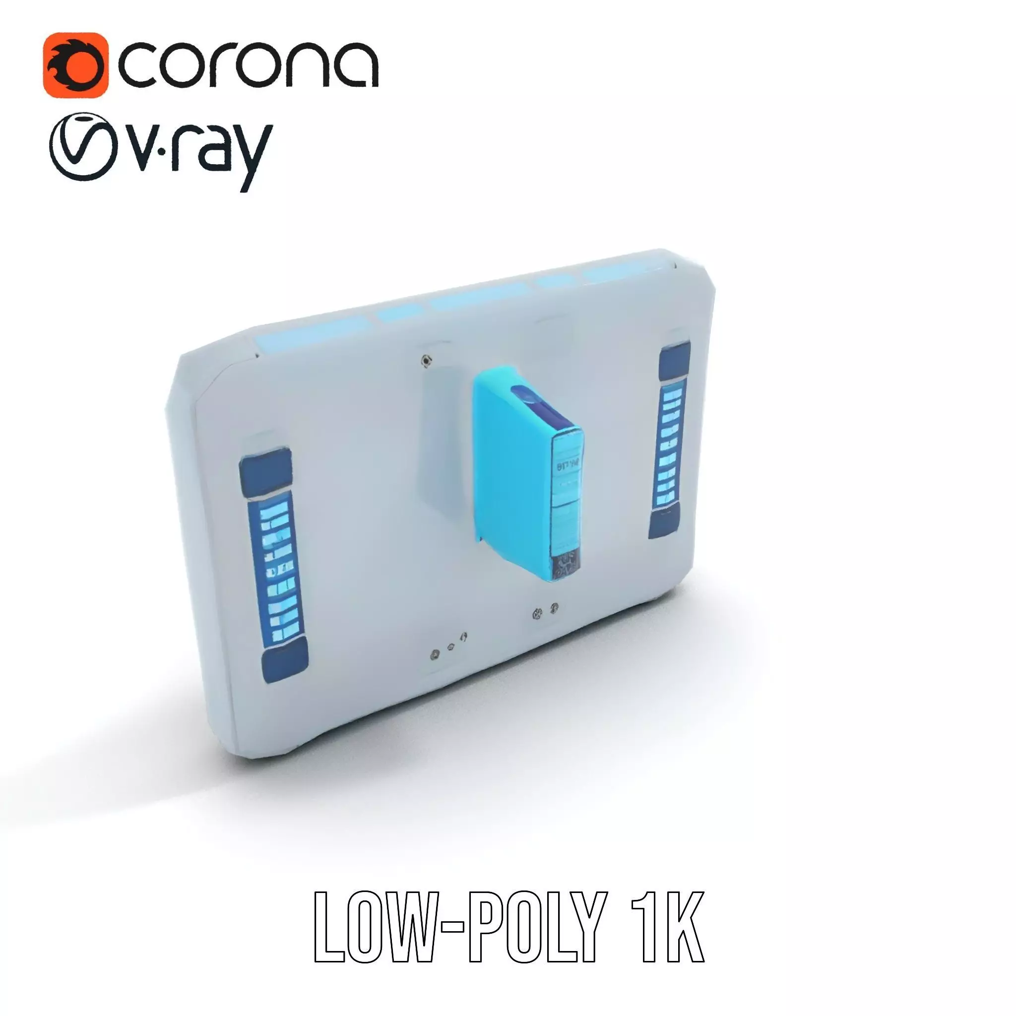 Futuristic Control Panel Holographic Display Model Pack Low-poly 3D model_12