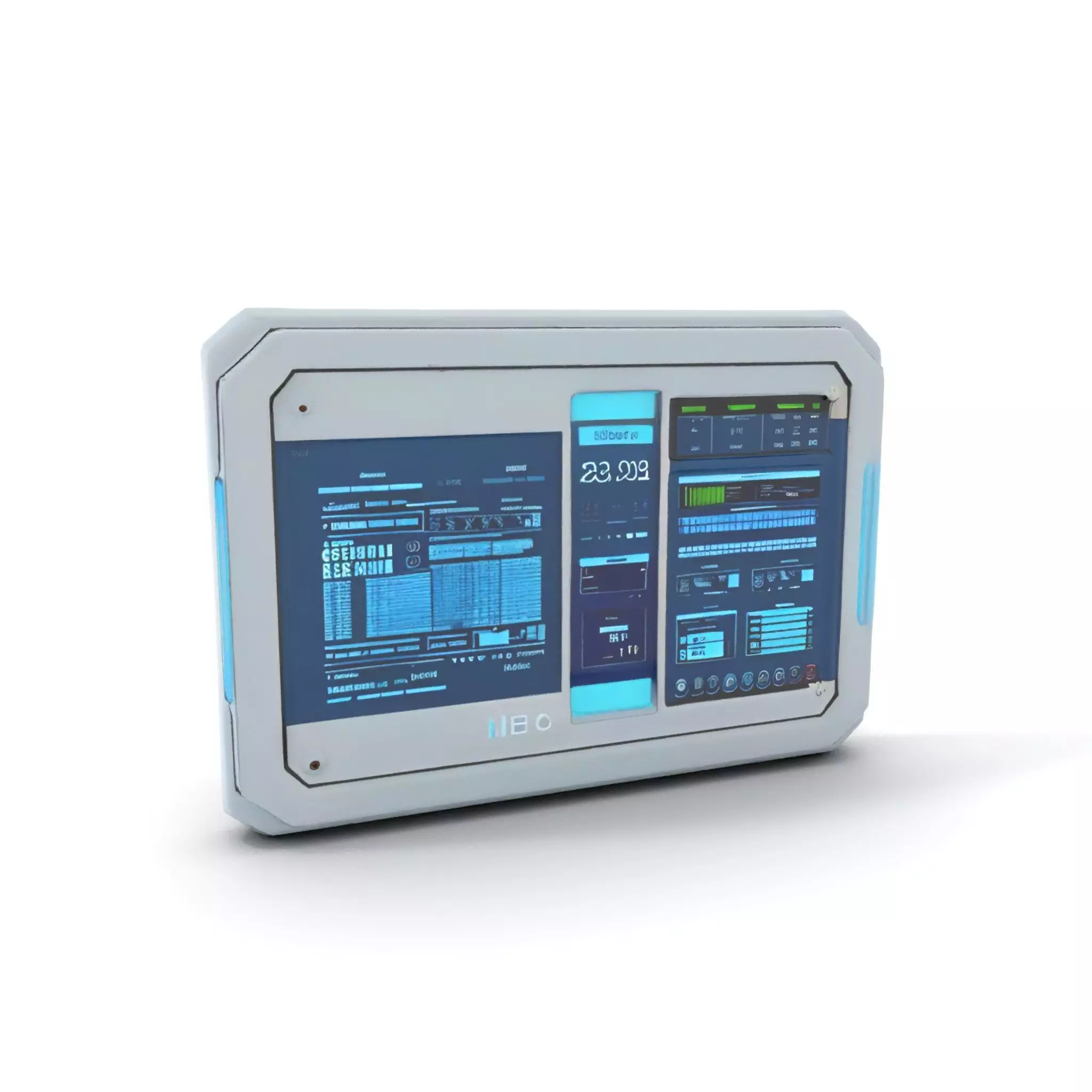 Futuristic Control Panel Holographic Display Model Pack Low-poly 3D model_6