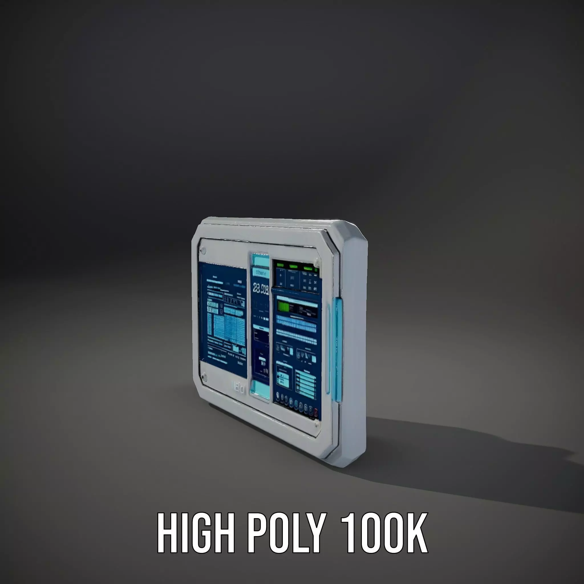 Futuristic Control Panel Holographic Display Model Pack Low-poly 3D model_8