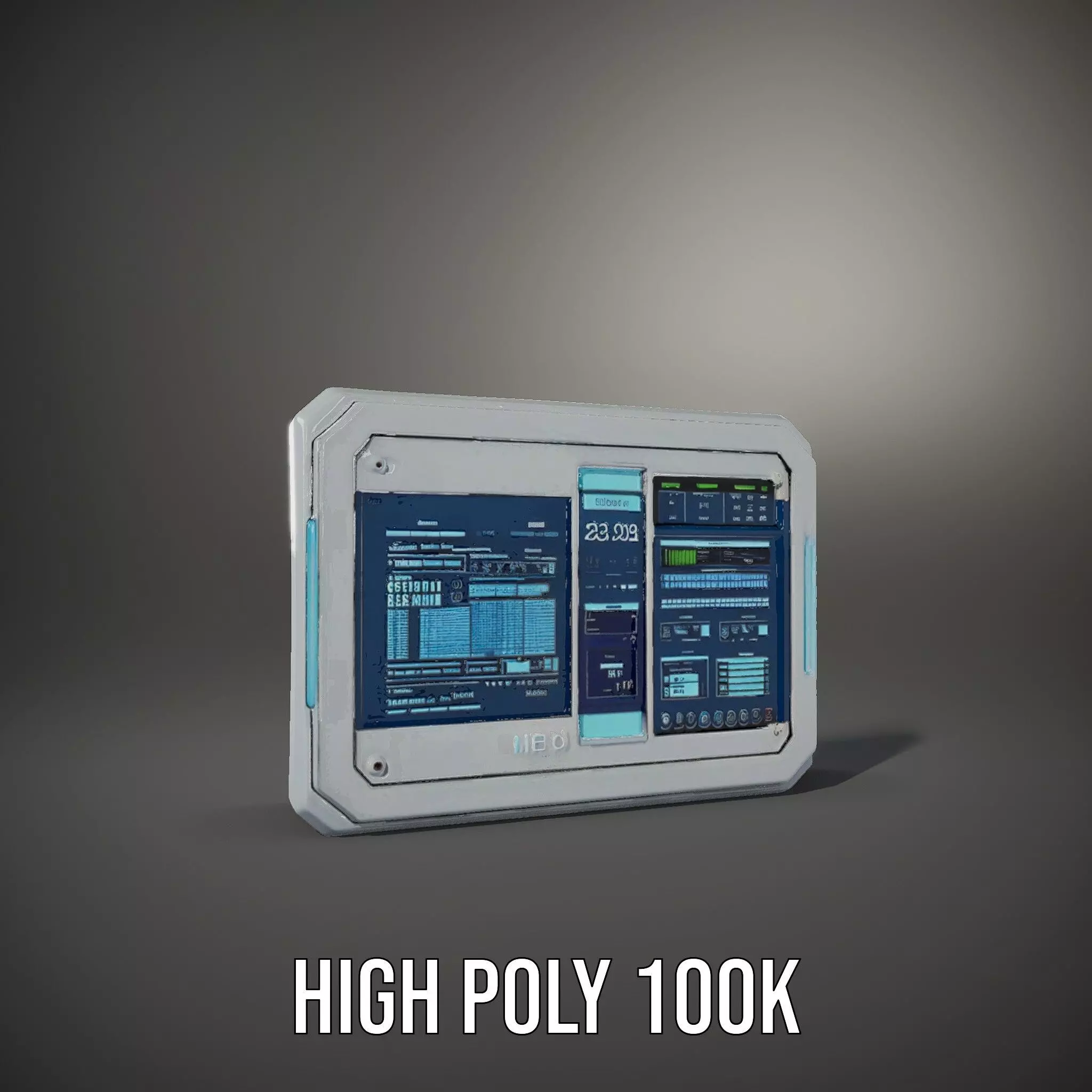 Futuristic Control Panel Holographic Display Model Pack Low-poly 3D model_10