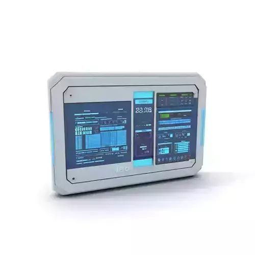 Futuristic Control Panel Holographic Display Model Pack Low-poly 3D model