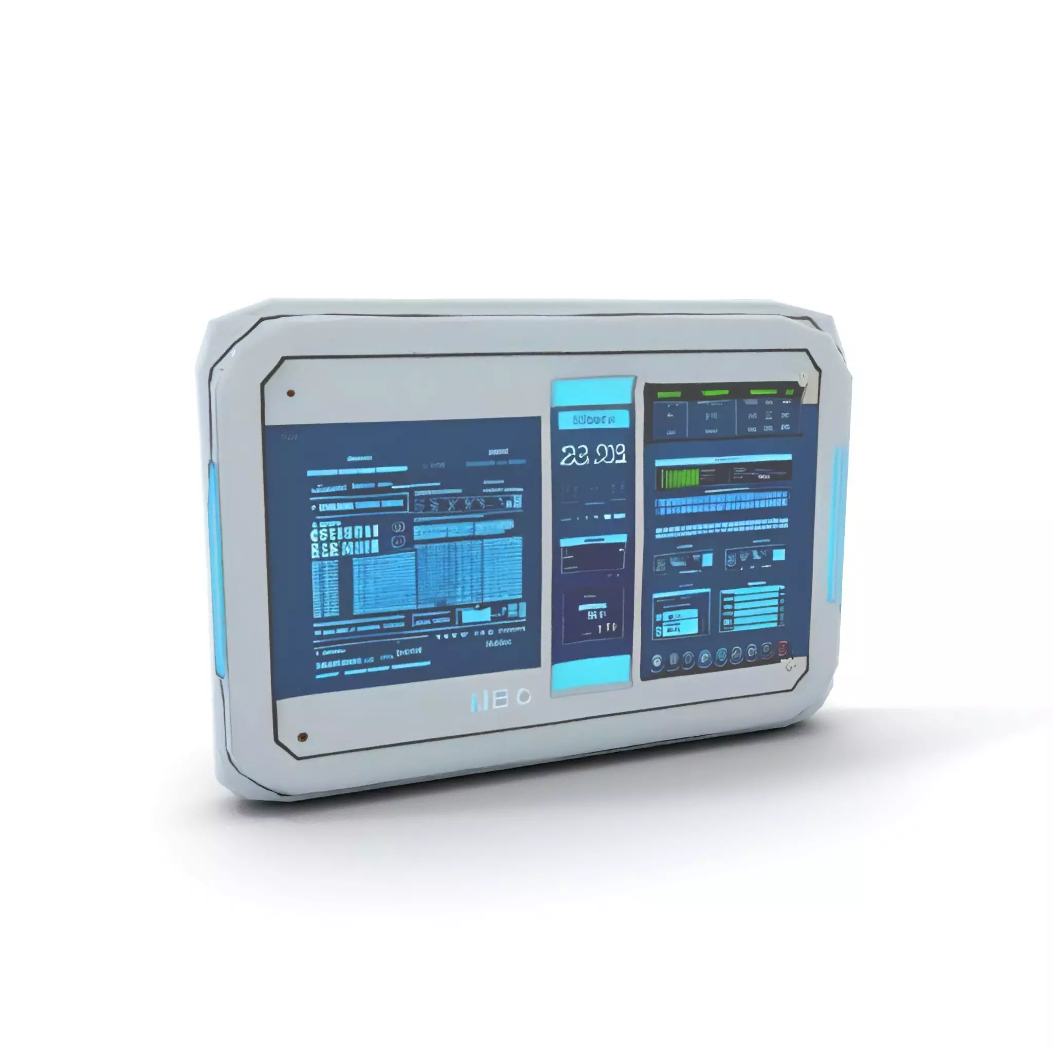 Futuristic Control Panel Holographic Display Model Pack Low-poly 3D model_7