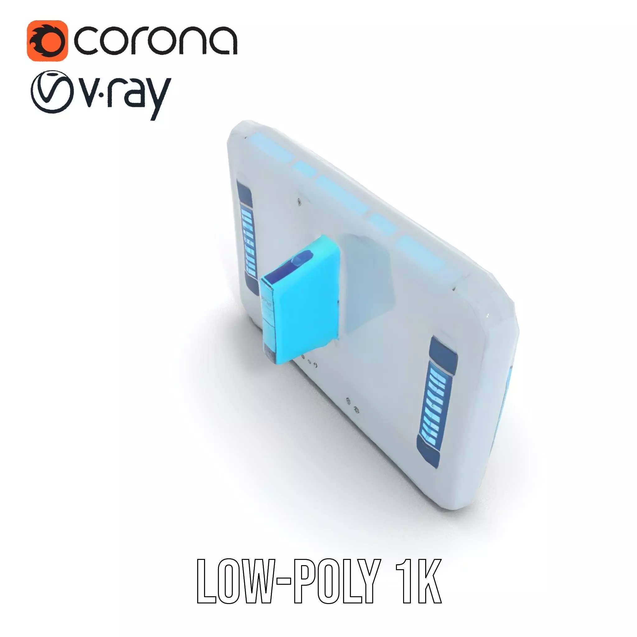 Futuristic Control Panel Holographic Display Model Pack Low-poly 3D model_9