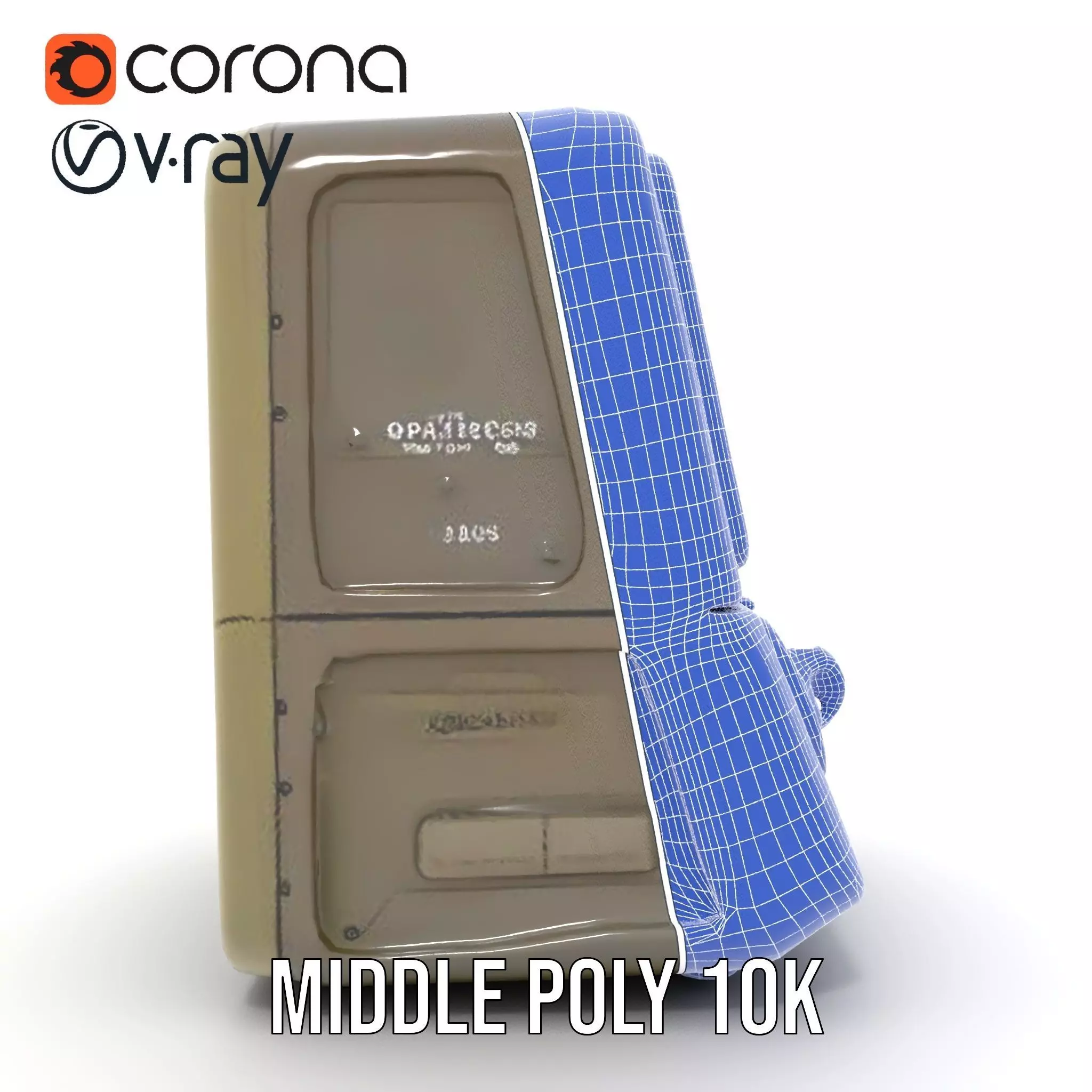 Retro Military Console Model Pack for Vintage Themed Projects Low-poly 3D model_29