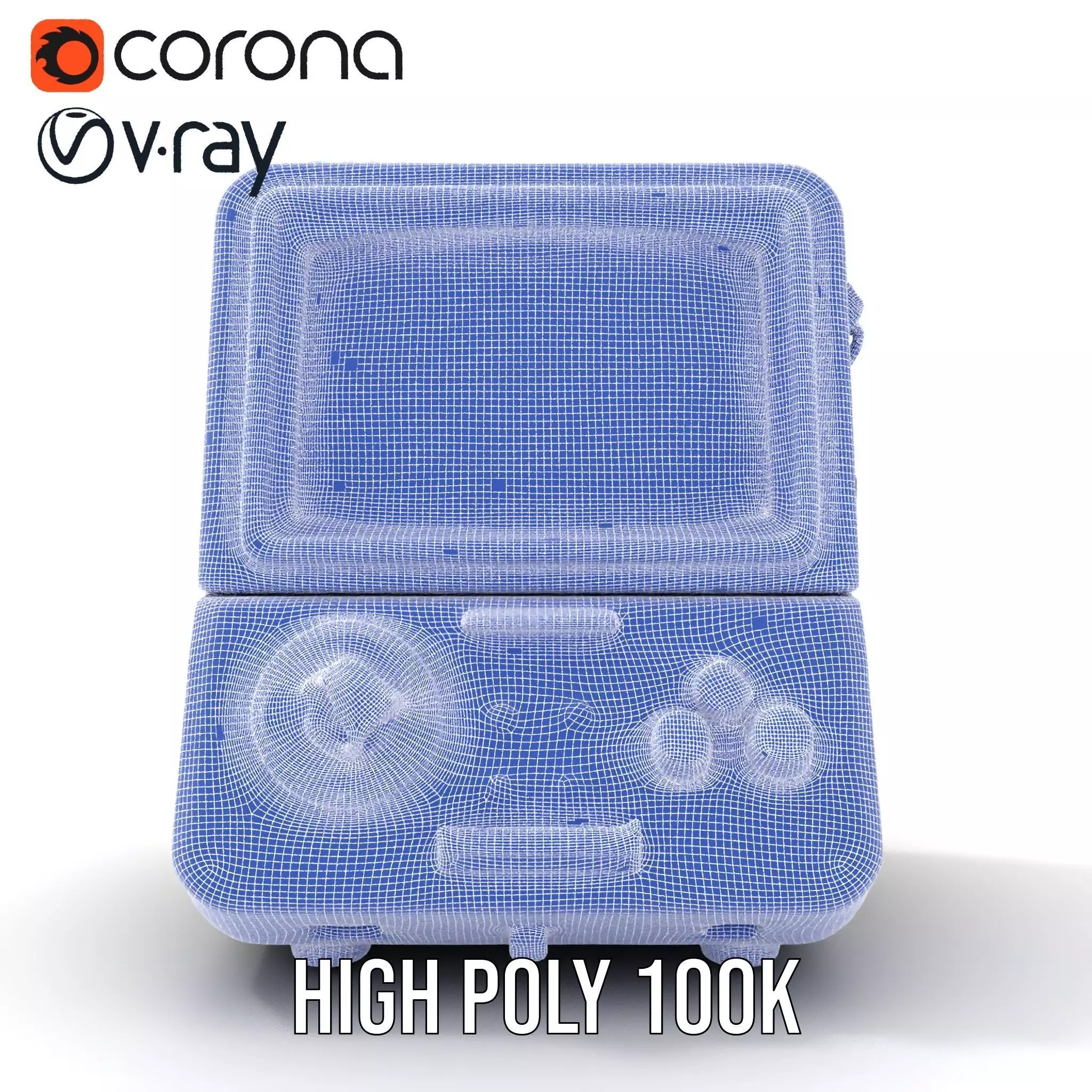 Retro Military Console Model Pack for Vintage Themed Projects Low-poly 3D model_34