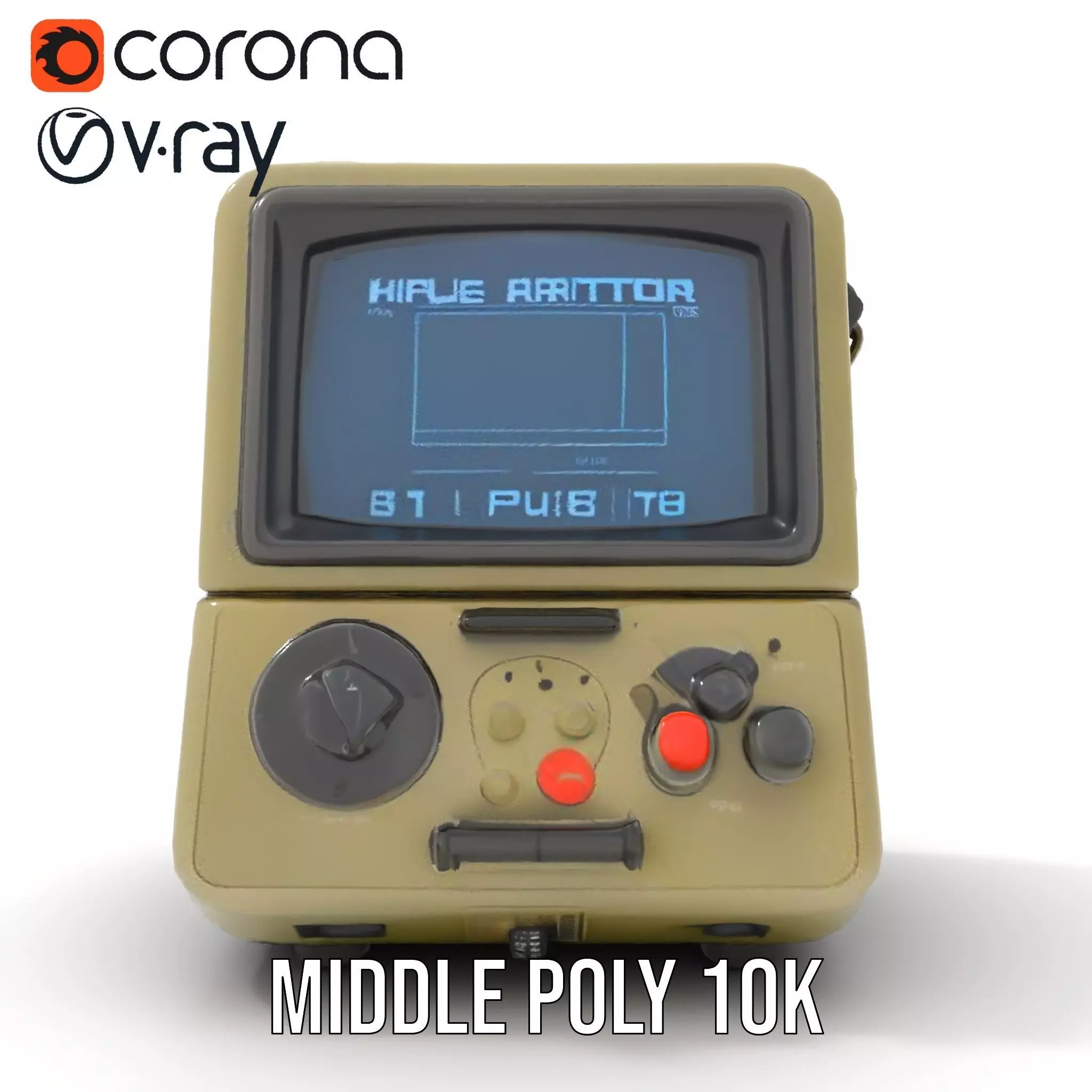 Retro Military Console Model Pack for Vintage Themed Projects Low-poly 3D model_13