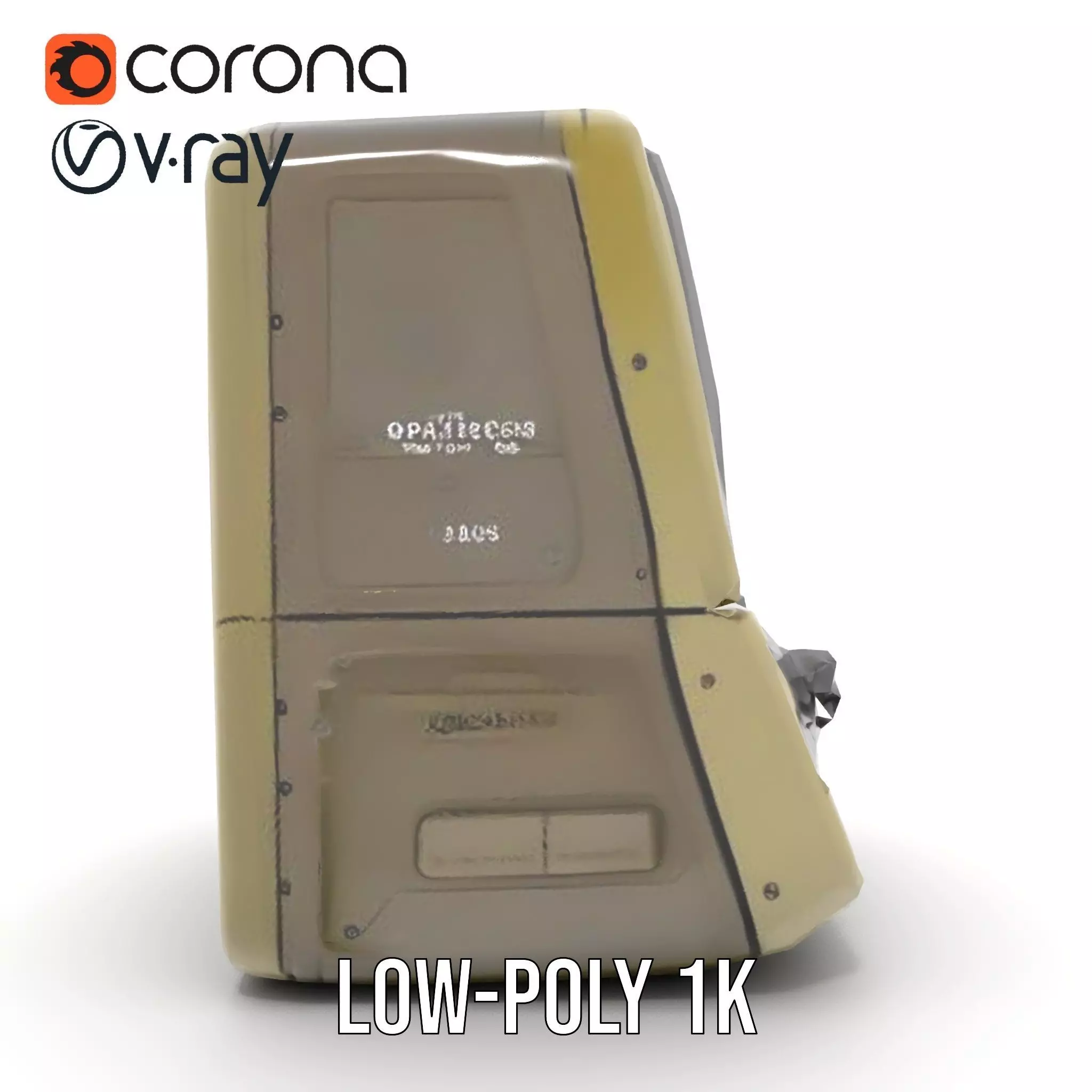 Retro Military Console Model Pack for Vintage Themed Projects Low-poly 3D model_12