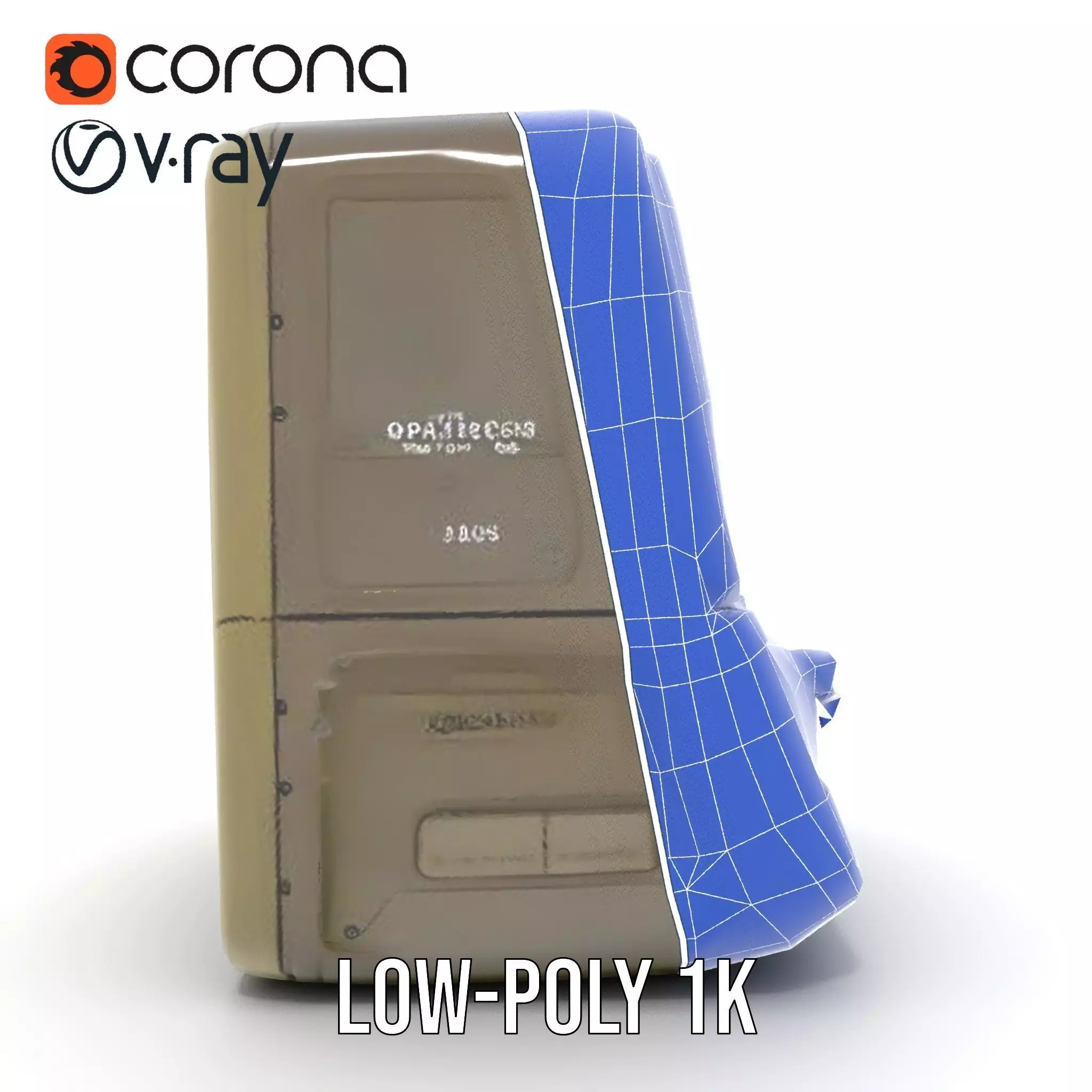 Retro Military Console Model Pack for Vintage Themed Projects Low-poly 3D model_30