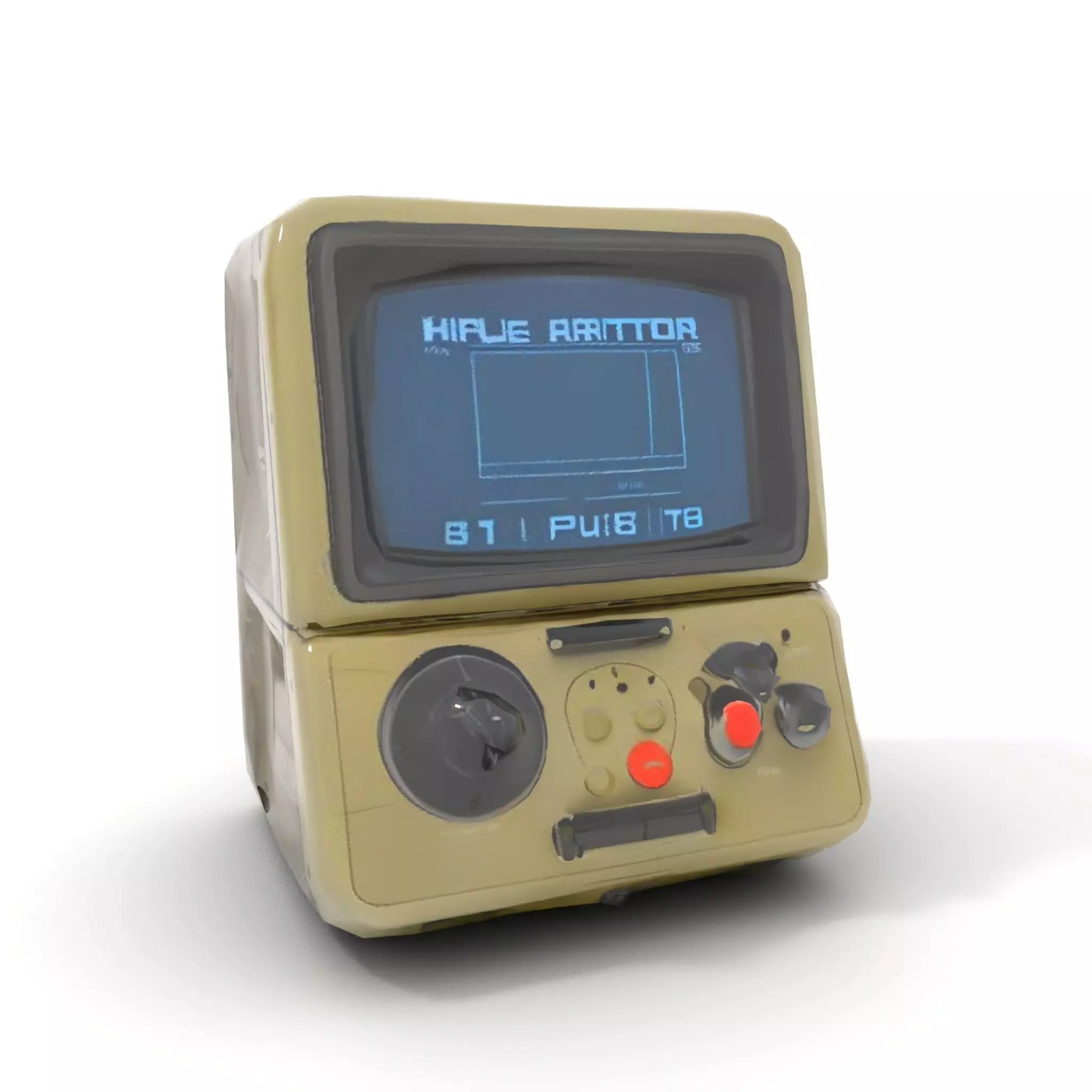 Retro Military Console Model Pack for Vintage Themed Projects Low-poly 3D model_9