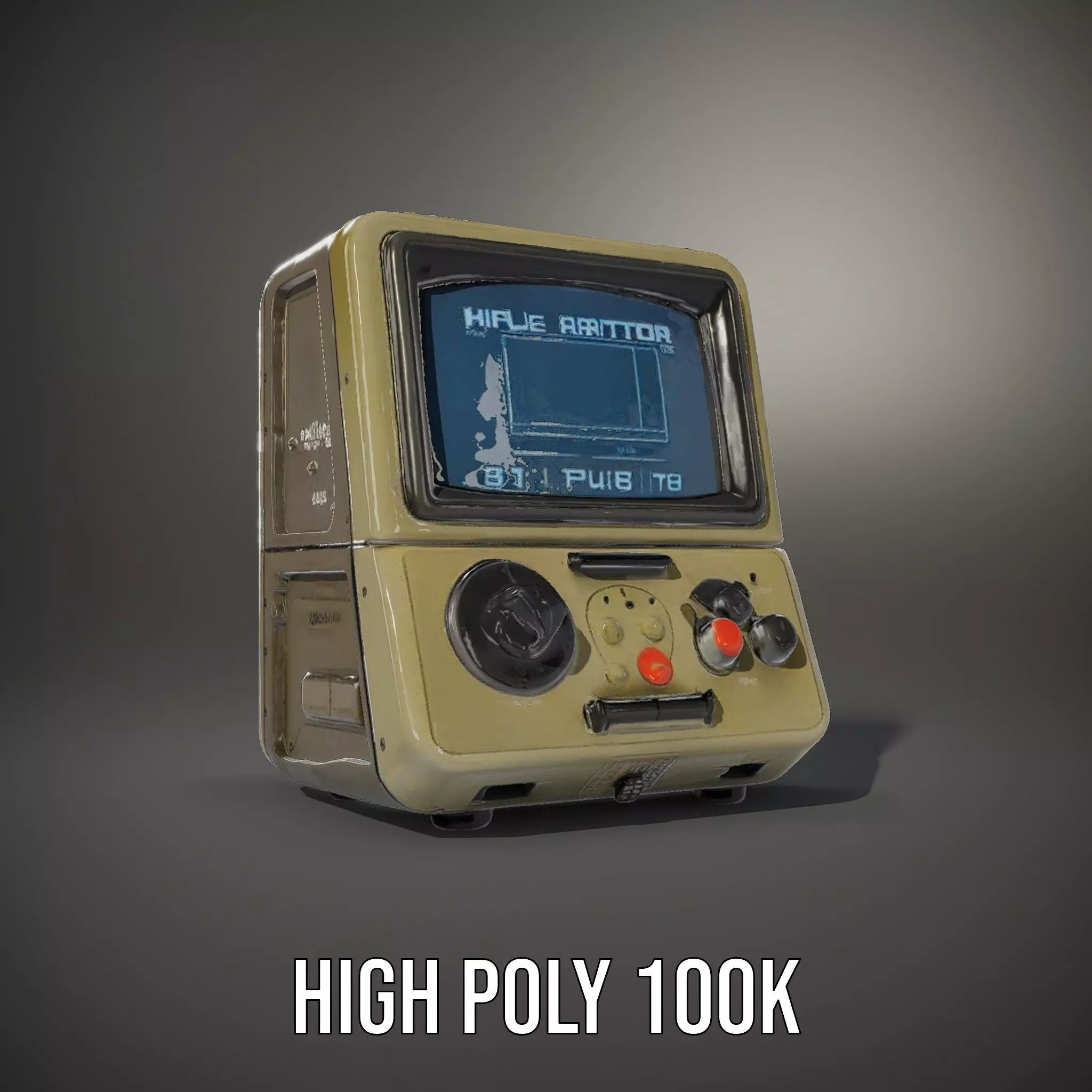 Retro Military Console Model Pack for Vintage Themed Projects Low-poly 3D model_10