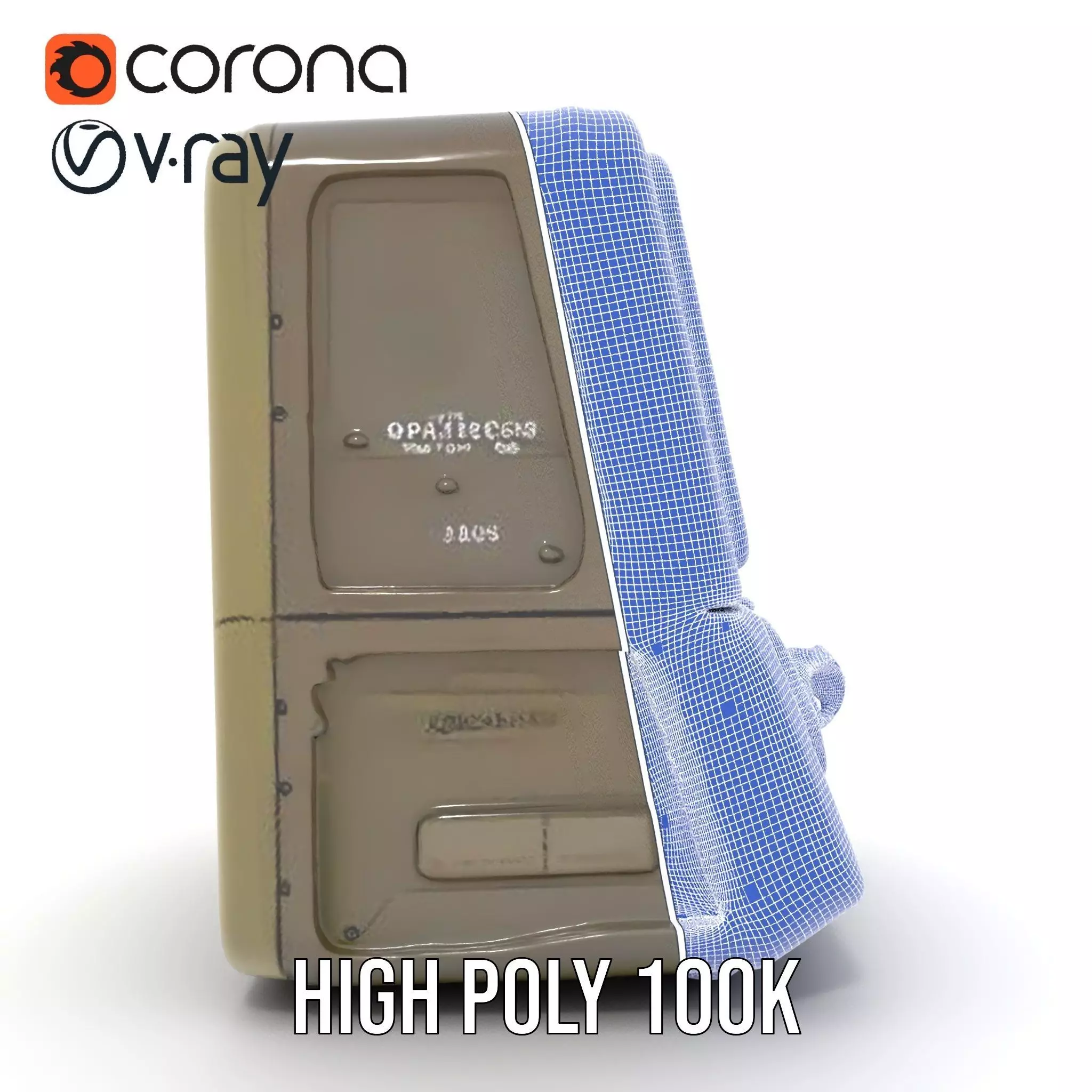 Retro Military Console Model Pack for Vintage Themed Projects Low-poly 3D model_33