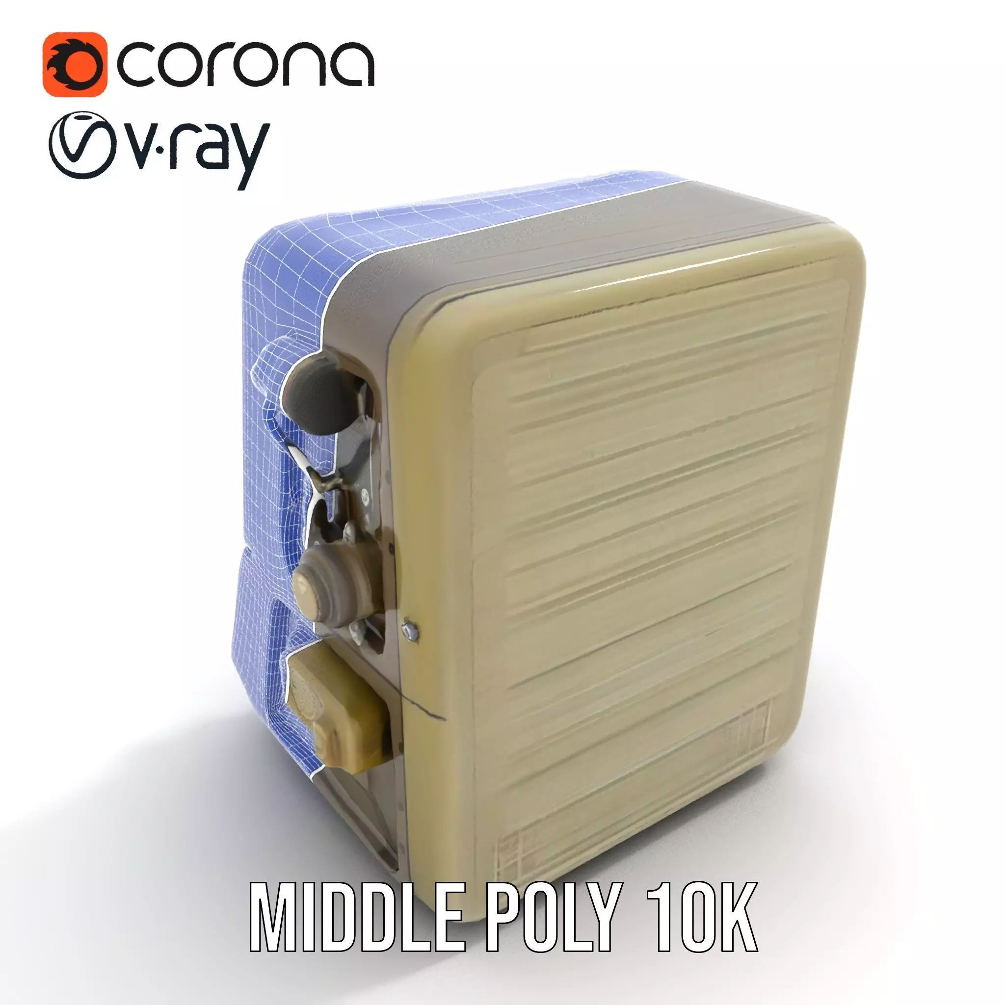 Retro Military Console Model Pack for Vintage Themed Projects Low-poly 3D model_26