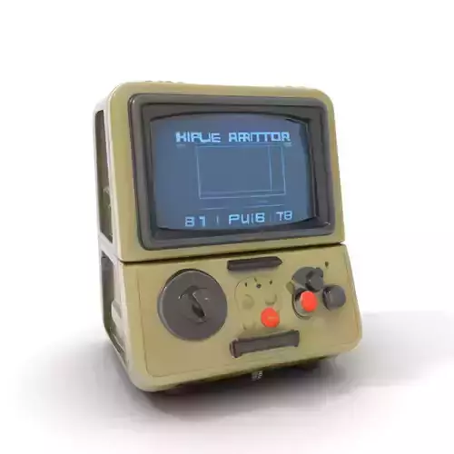 Retro Military Console Model Pack for Vintage Themed Projects Low-poly 3D model