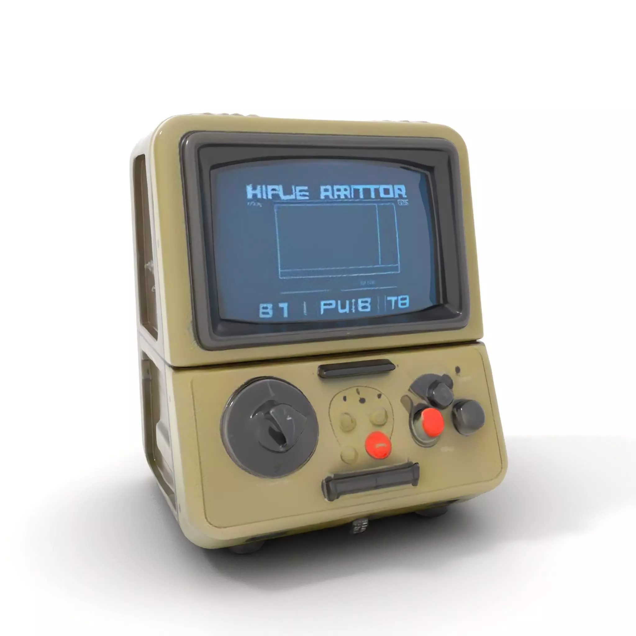 Retro Military Console Model Pack for Vintage Themed Projects Low-poly 3D model_0