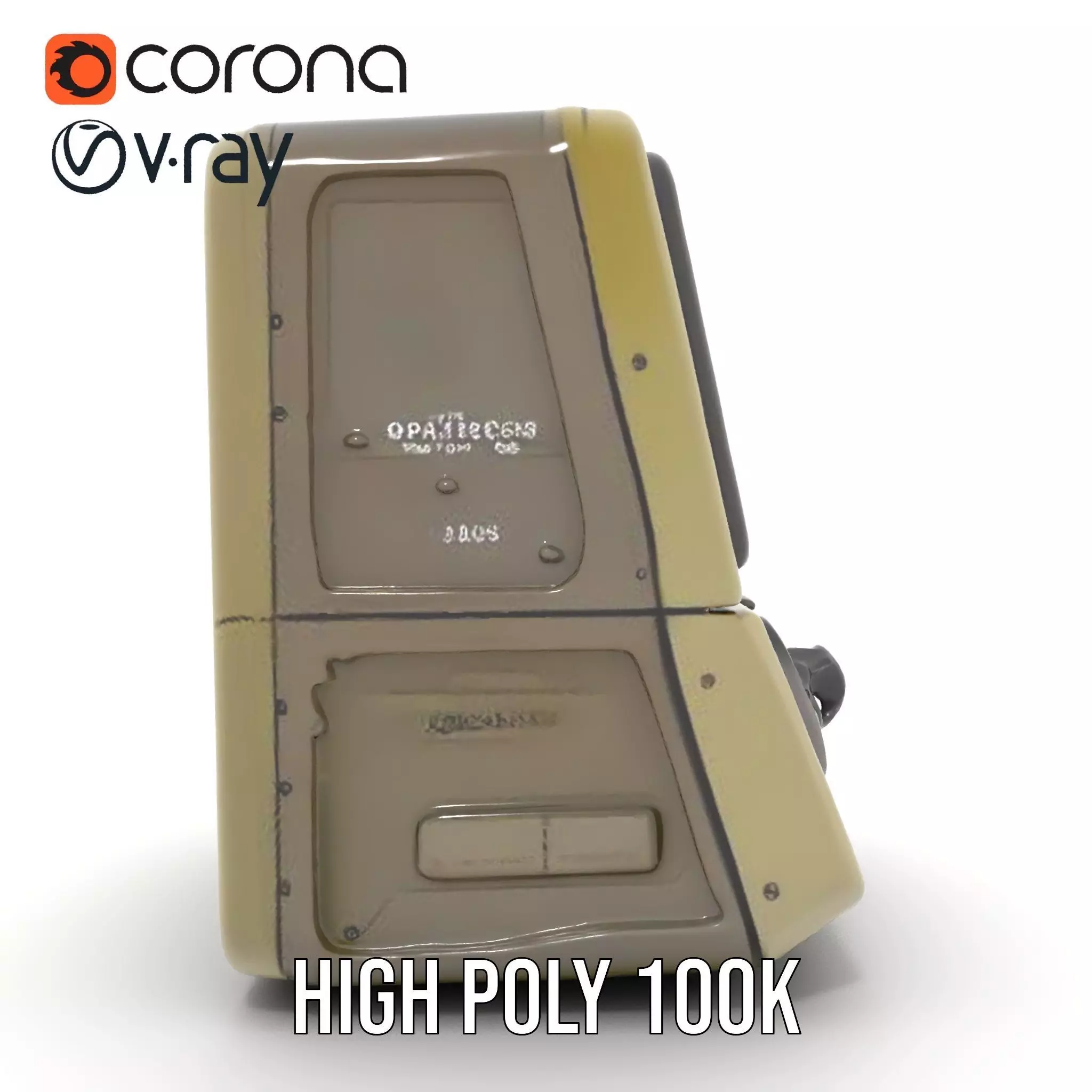 Retro Military Console Model Pack for Vintage Themed Projects Low-poly 3D model_28