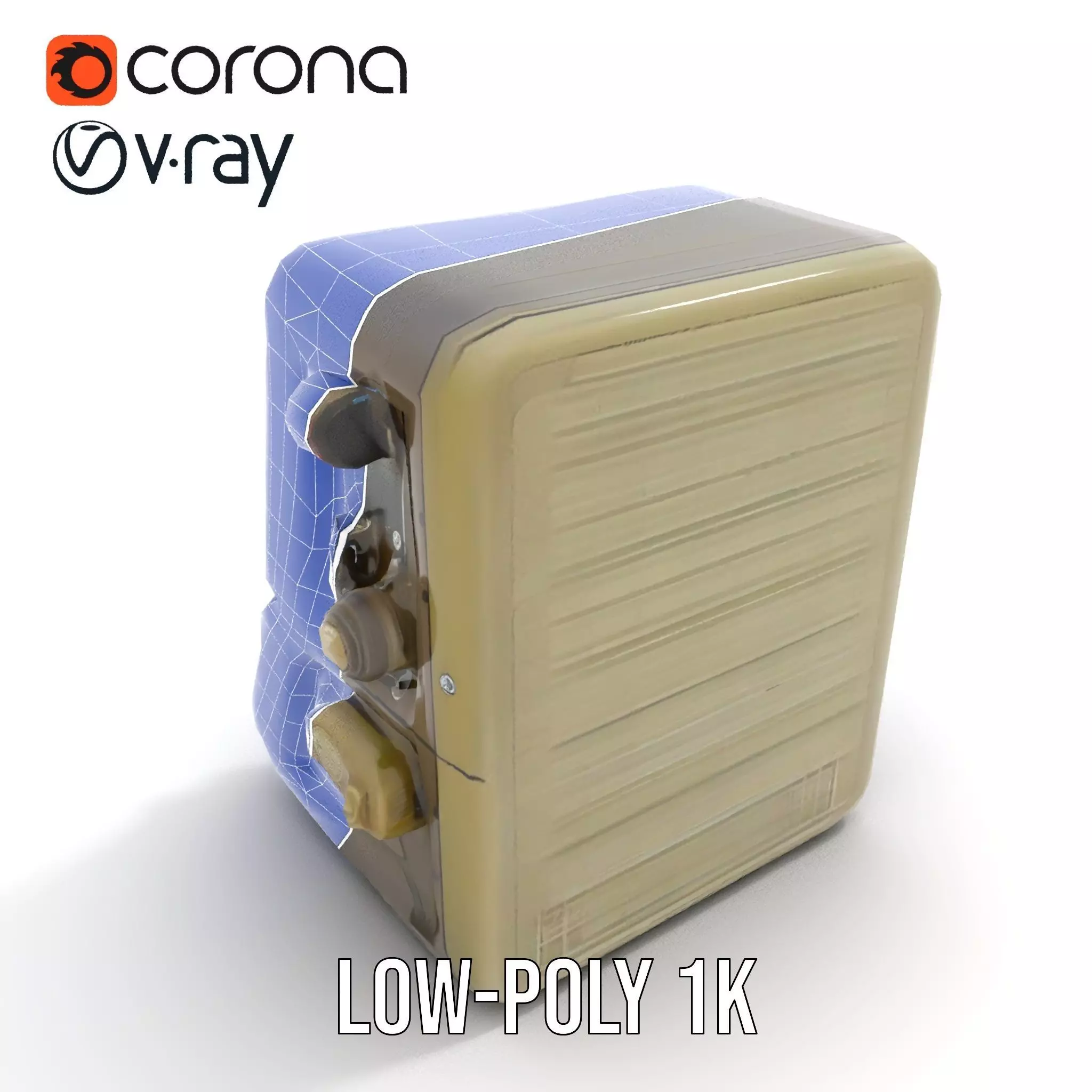 Retro Military Console Model Pack for Vintage Themed Projects Low-poly 3D model_17