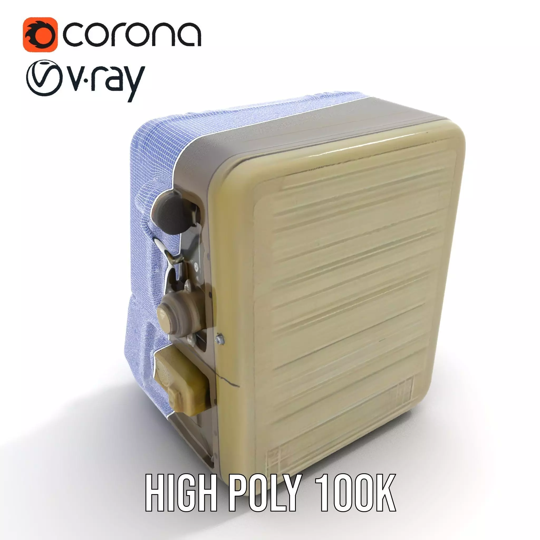 Retro Military Console Model Pack for Vintage Themed Projects Low-poly 3D model_32