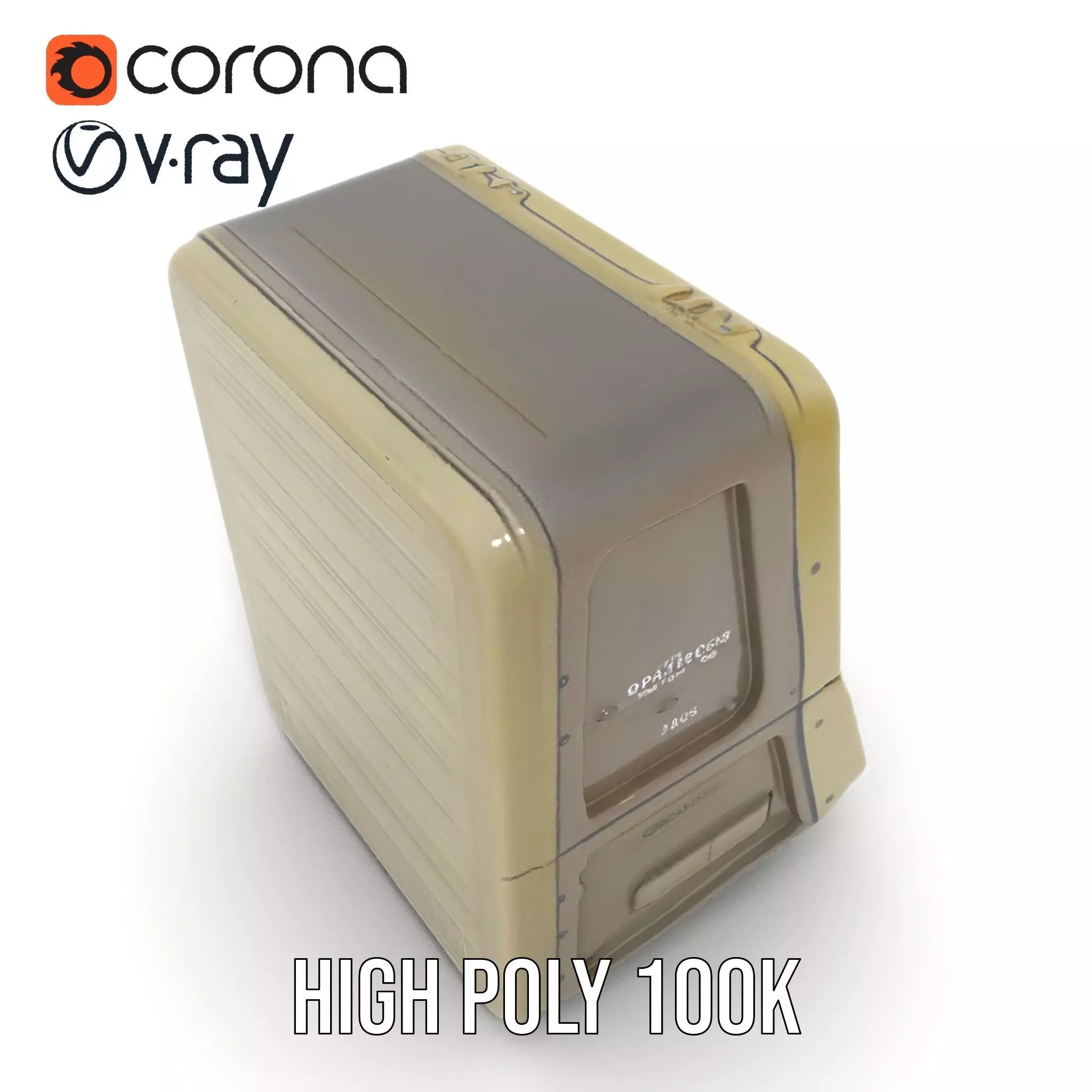 Retro Military Console Model Pack for Vintage Themed Projects Low-poly 3D model_20