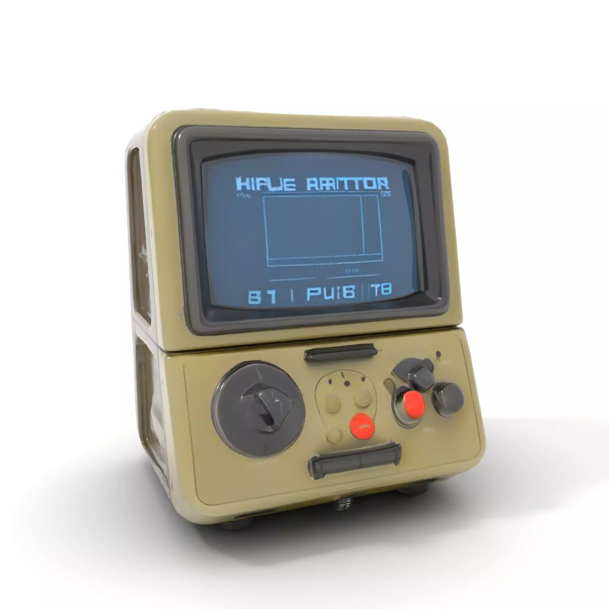 Retro Military Console Model Pack for Vintage Themed Projects Low-poly 3D model_6