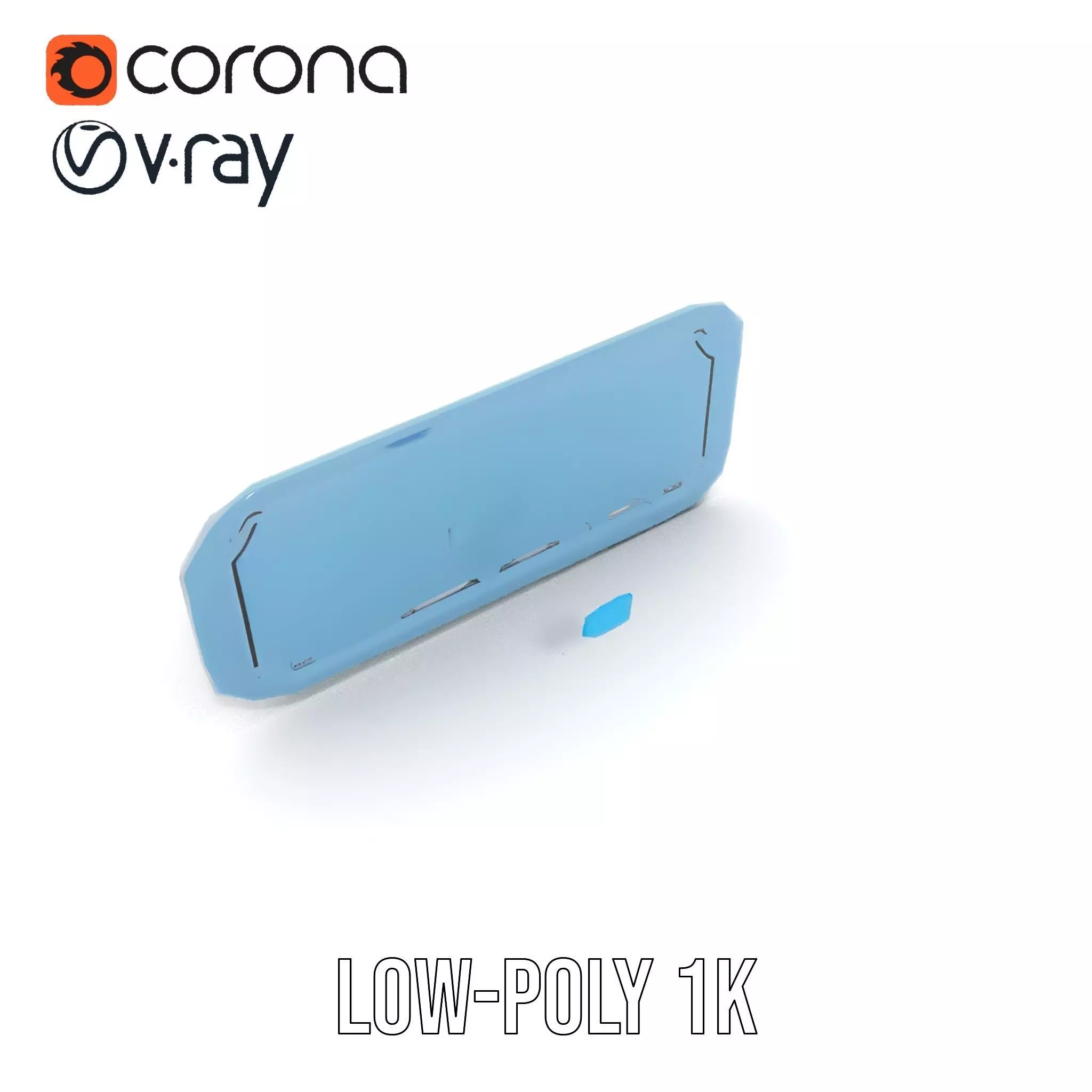 Futuristic Control Panel Model Pack with LED Interface Low-poly 3D model_10