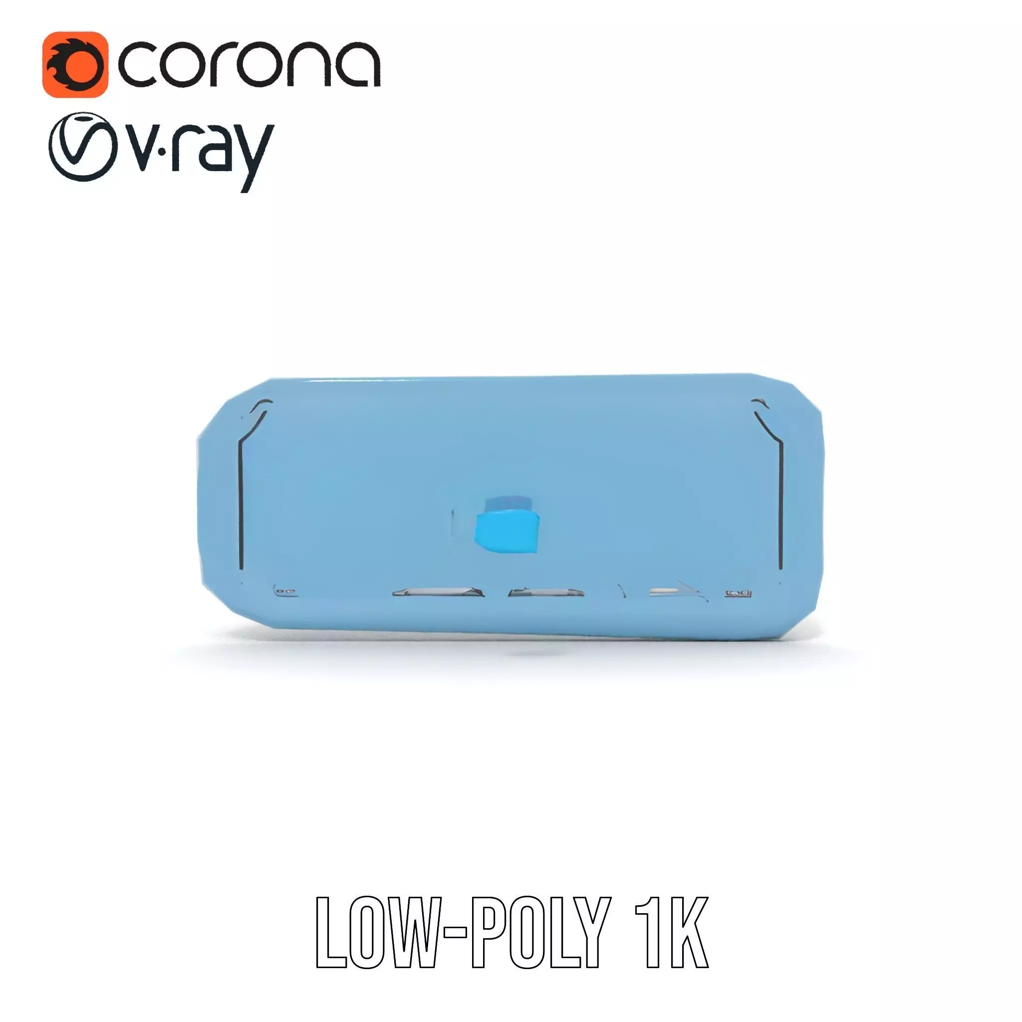 Futuristic Control Panel Model Pack with LED Interface Low-poly 3D model_23