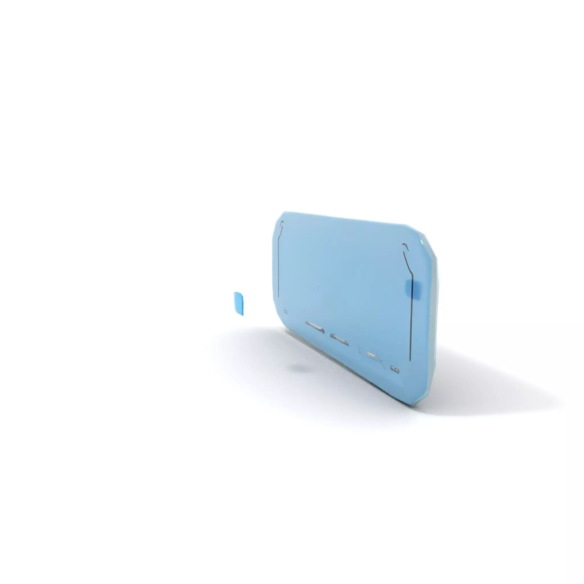 Futuristic Control Panel Model Pack with LED Interface Low-poly 3D model_8