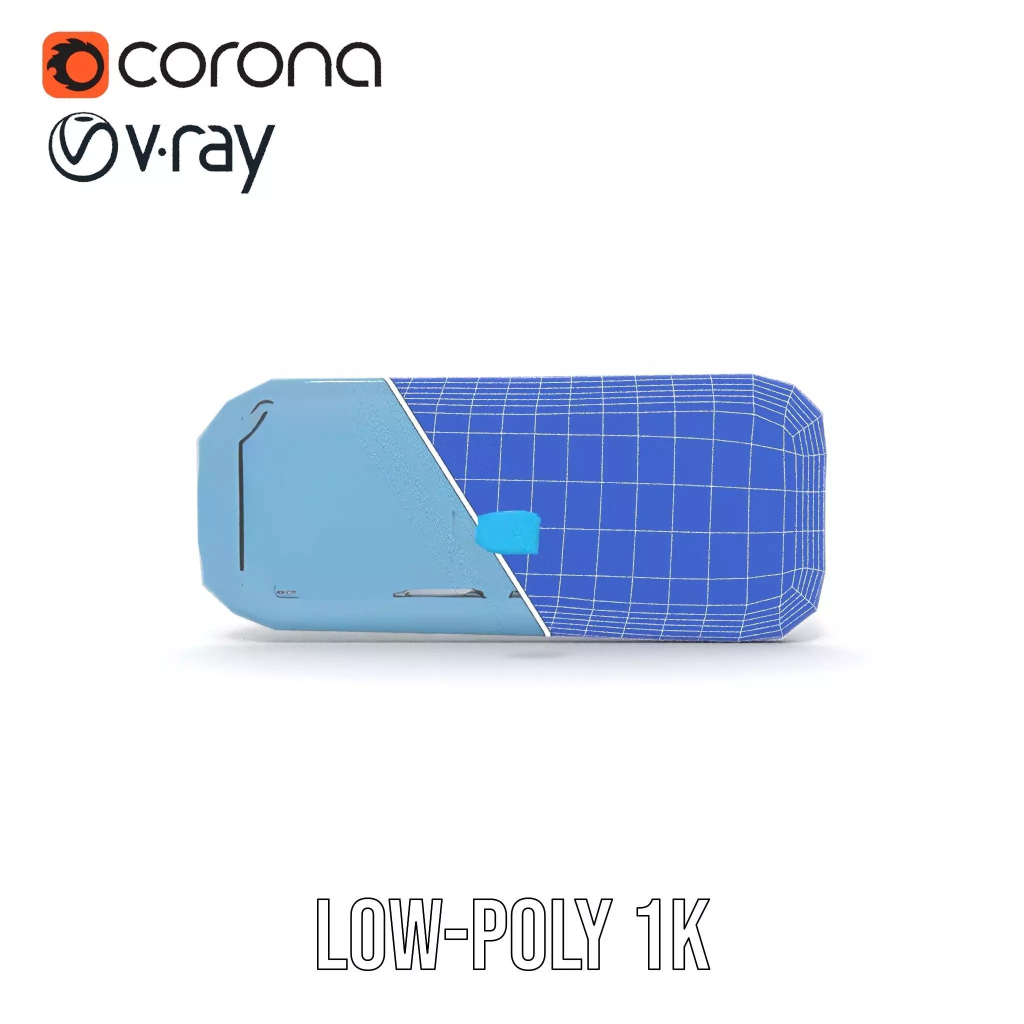 Futuristic Control Panel Model Pack with LED Interface Low-poly 3D model_26