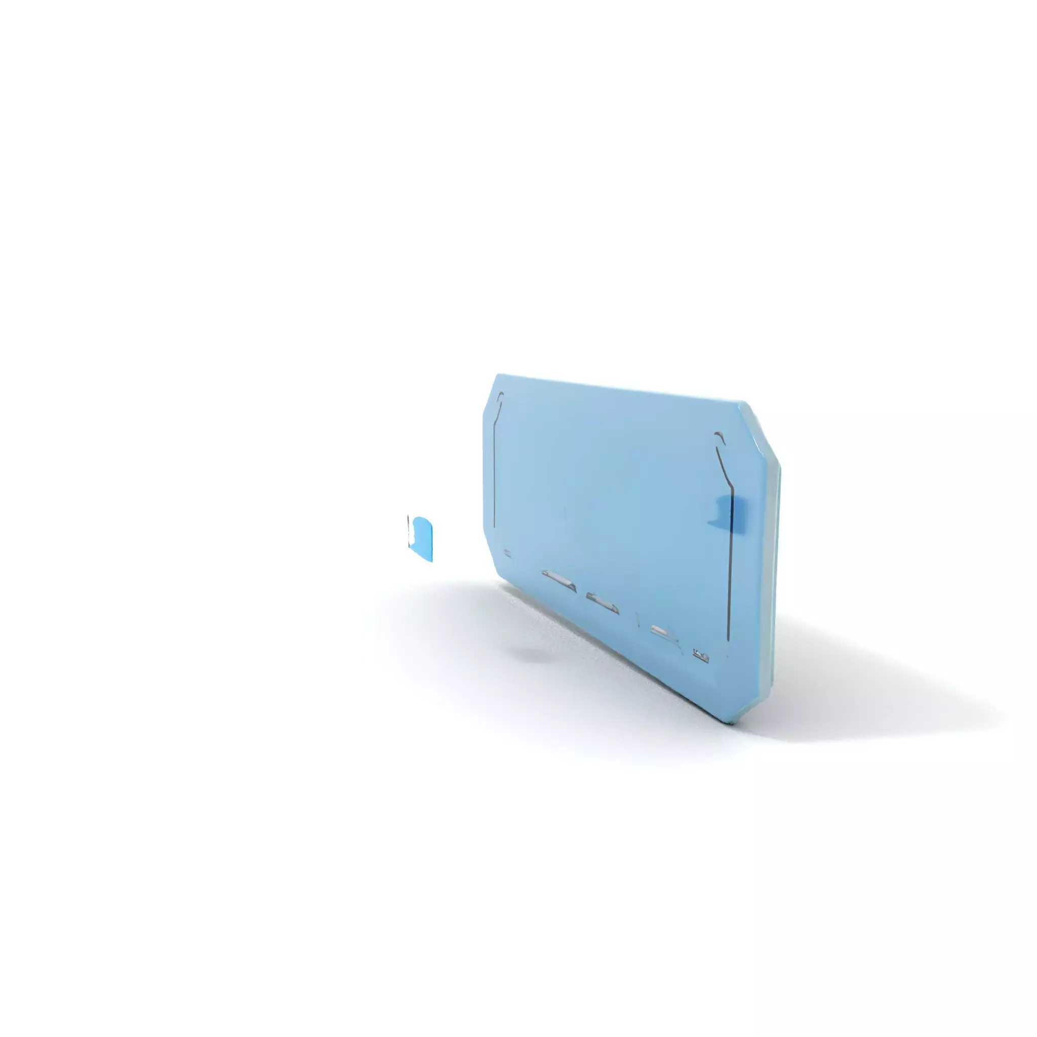 Futuristic Control Panel Model Pack with LED Interface Low-poly 3D model_0