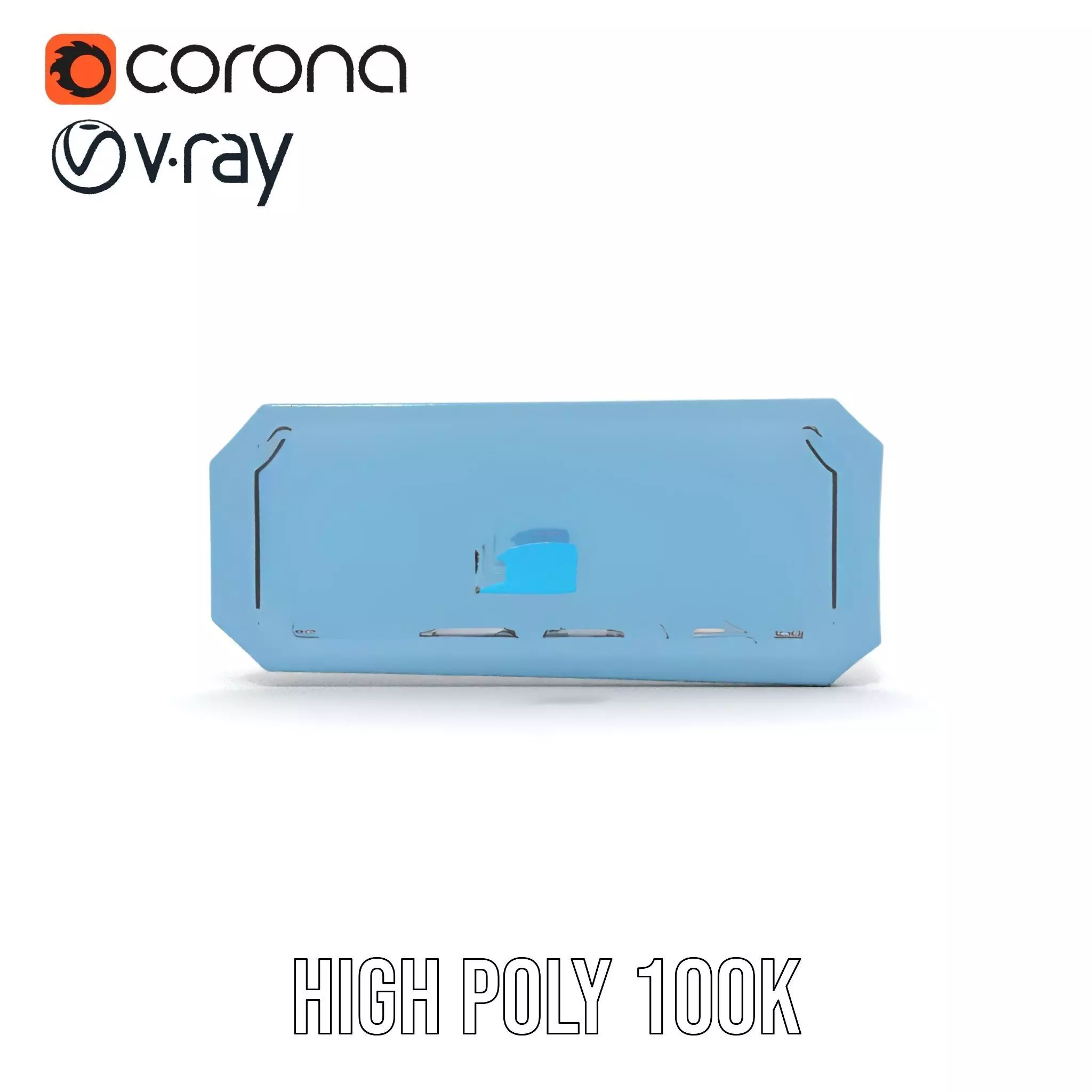 Futuristic Control Panel Model Pack with LED Interface Low-poly 3D model_24