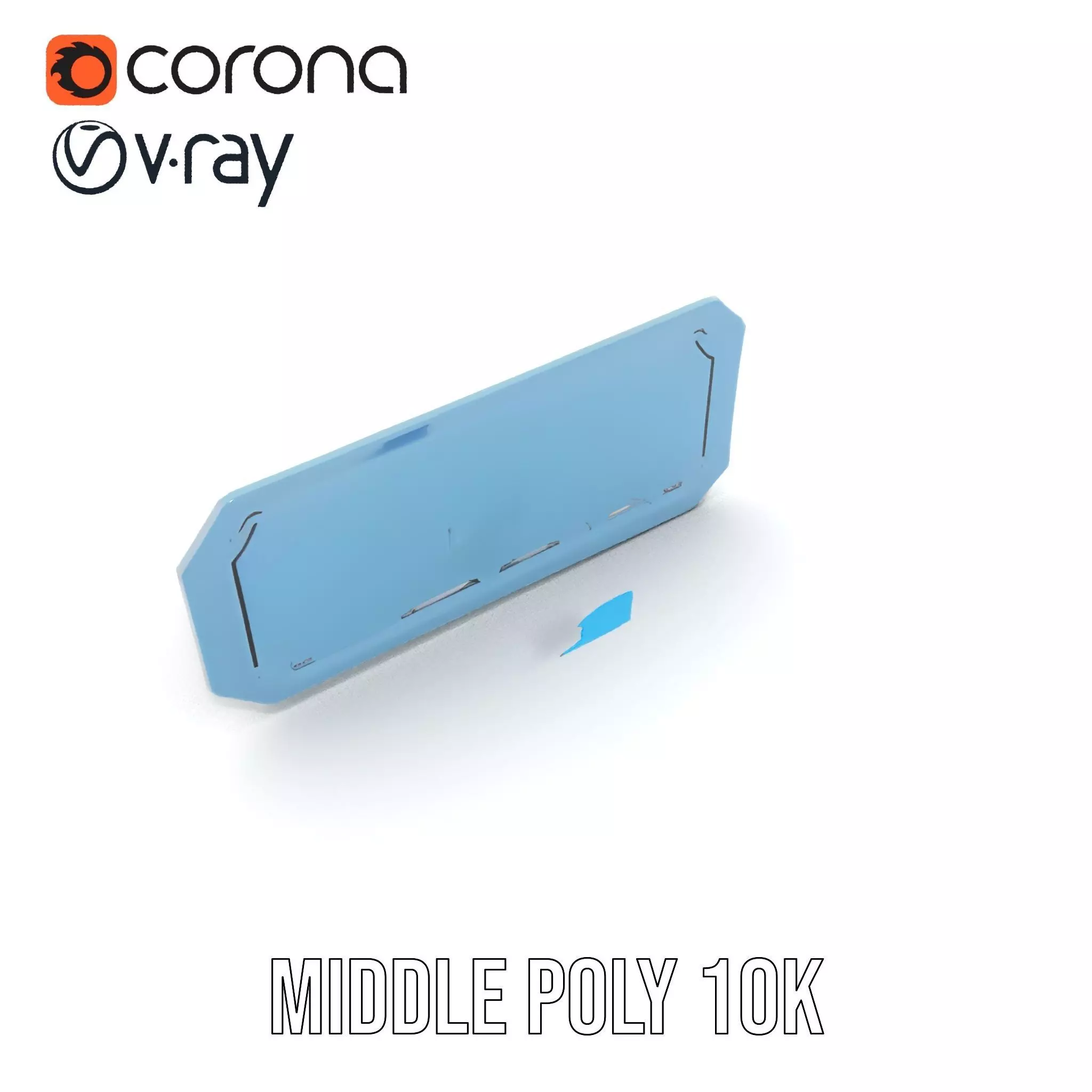 Futuristic Control Panel Model Pack with LED Interface Low-poly 3D model_6