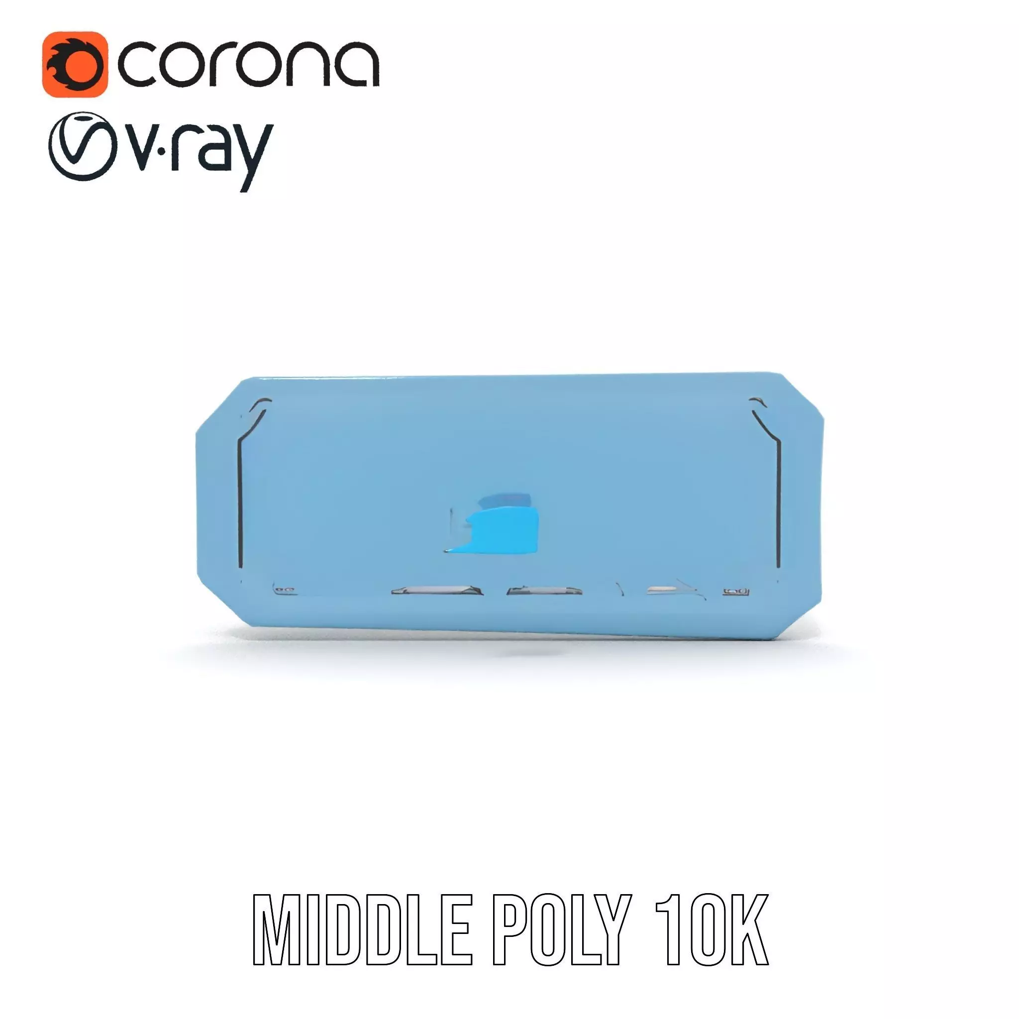 Futuristic Control Panel Model Pack with LED Interface Low-poly 3D model_12