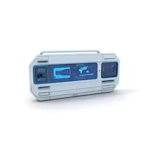 Futuristic Control Panel Model Pack with Interactive Display Low-poly 3D model
