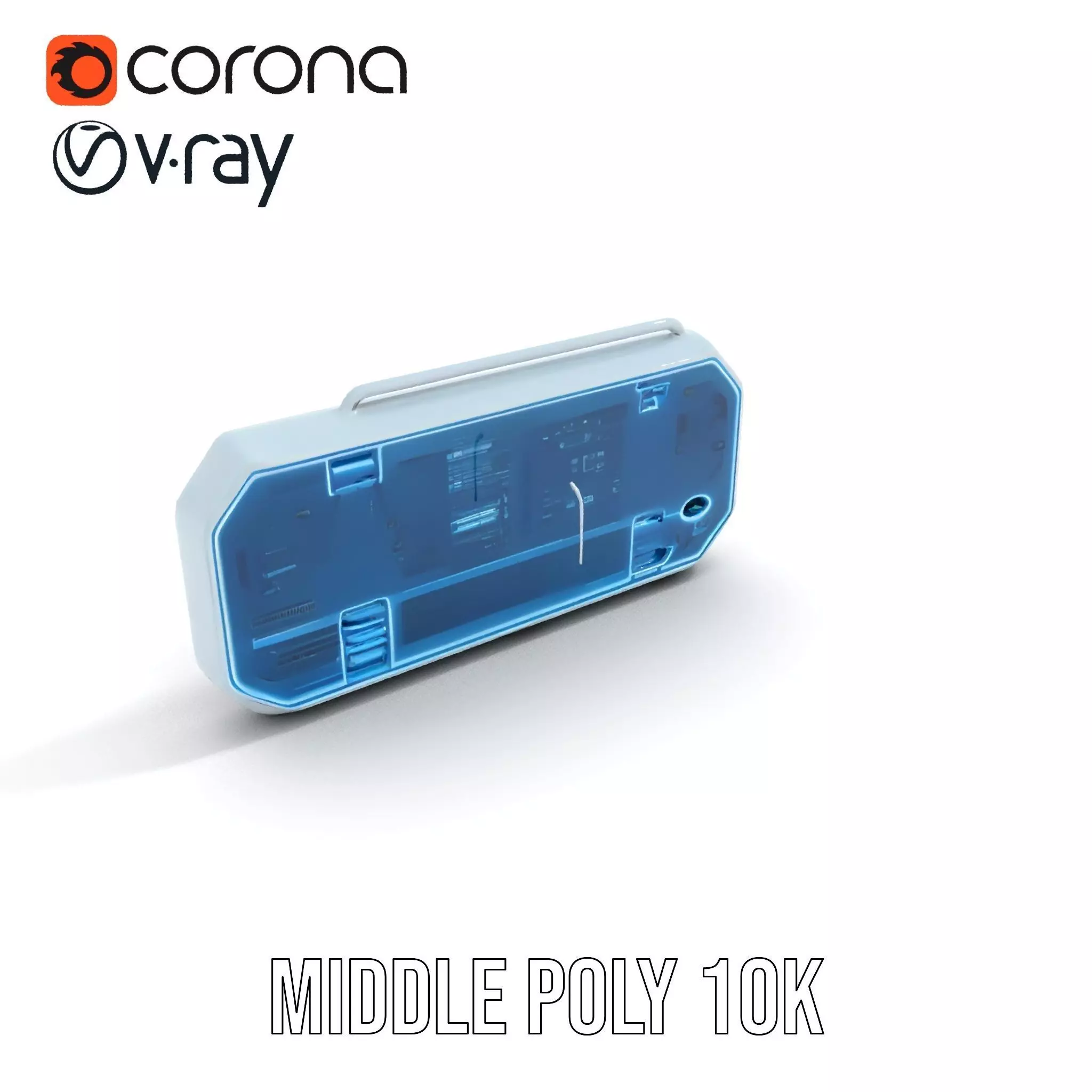 Futuristic Control Panel Model Pack with Interactive Display Low-poly 3D model_6