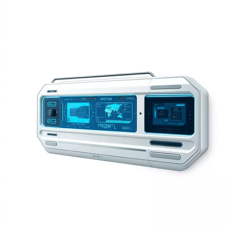 Futuristic Control Panel Model Pack with Interactive Display Low-poly 3D model_2