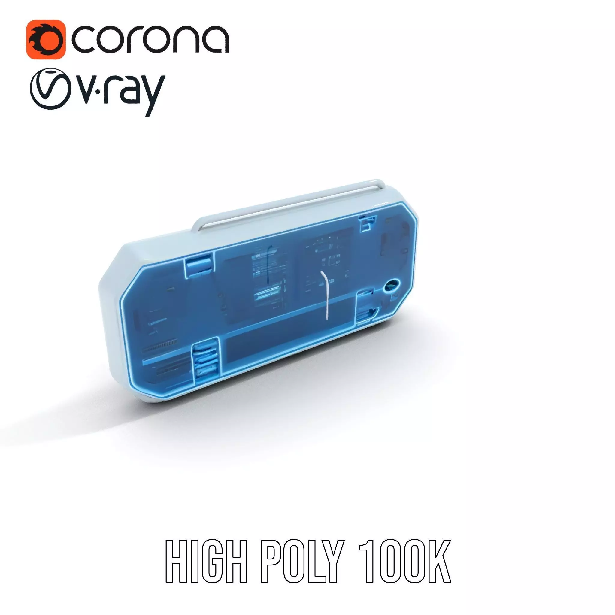 Futuristic Control Panel Model Pack with Interactive Display Low-poly 3D model_18