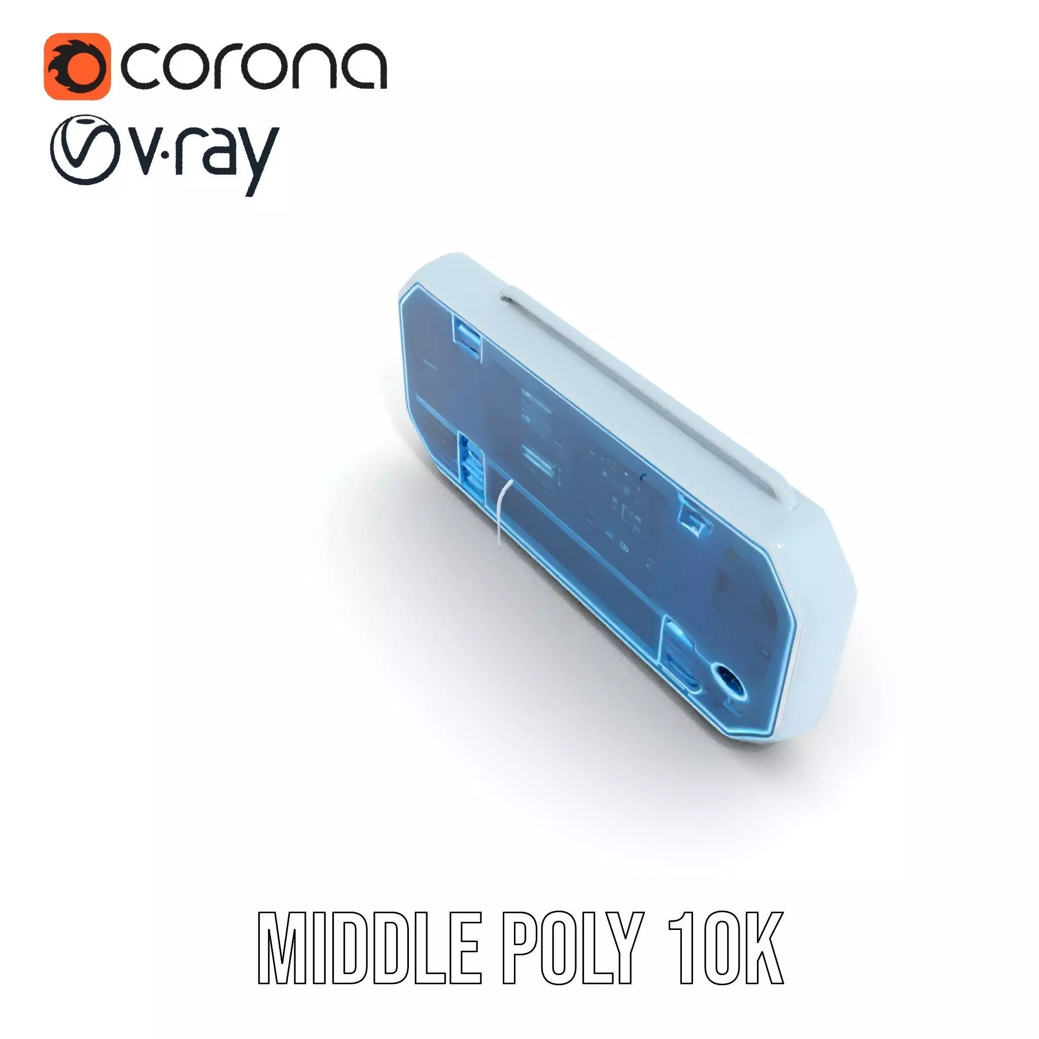 Futuristic Control Panel Model Pack with Interactive Display Low-poly 3D model_11