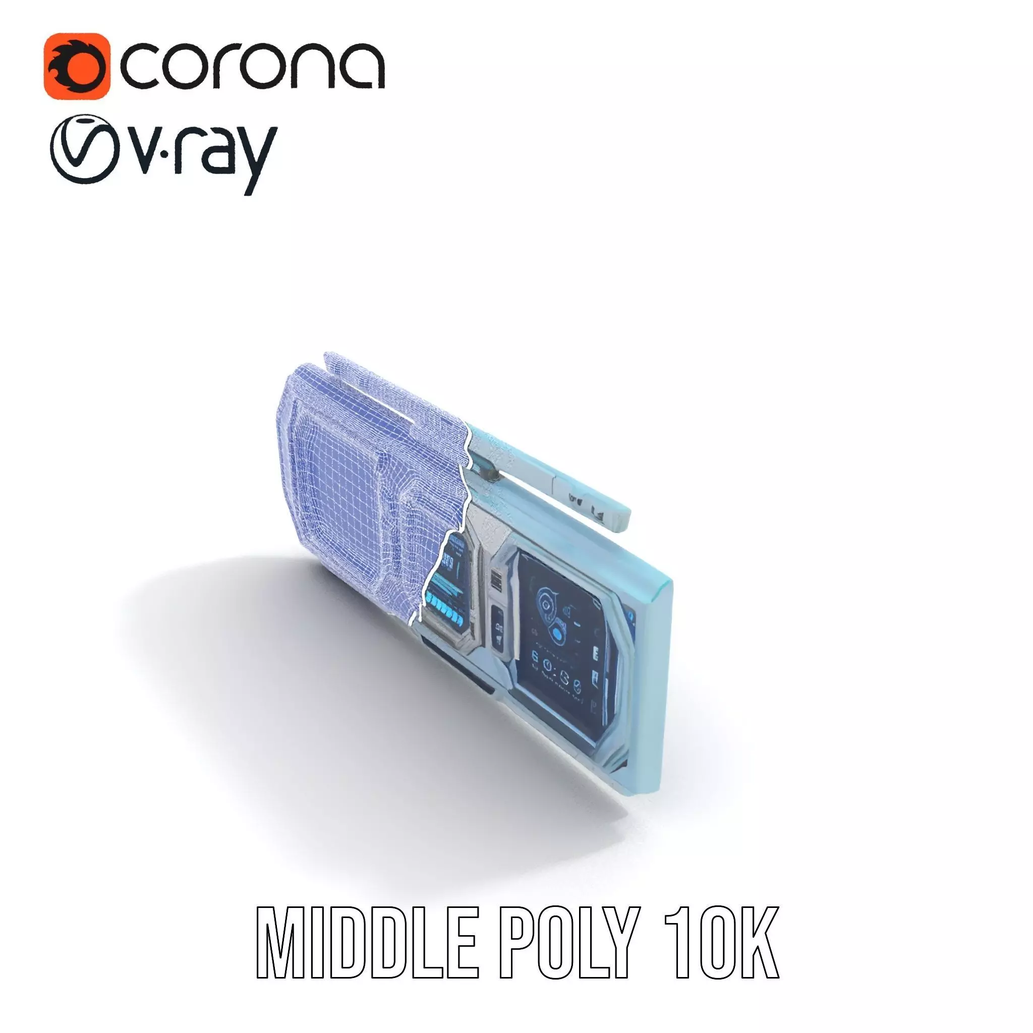 Futuristic Control Panel model pack featuring holographic dis... Low-poly 3D model_27