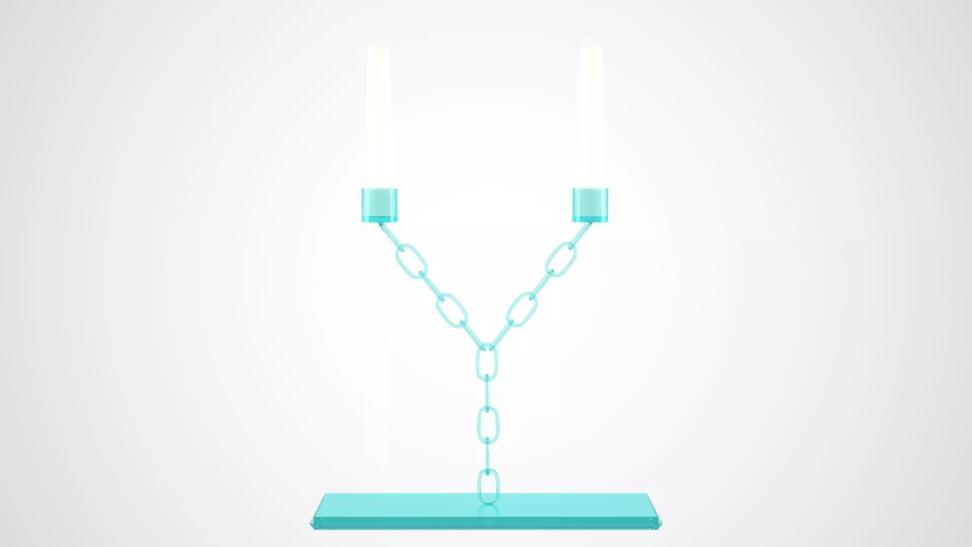 Chain Y Candleholder Tinted Glass Color 3D model_0