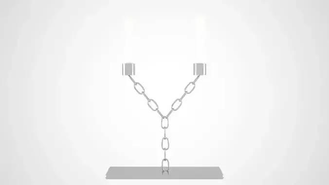 Chain Y Candleholder Sliver Color