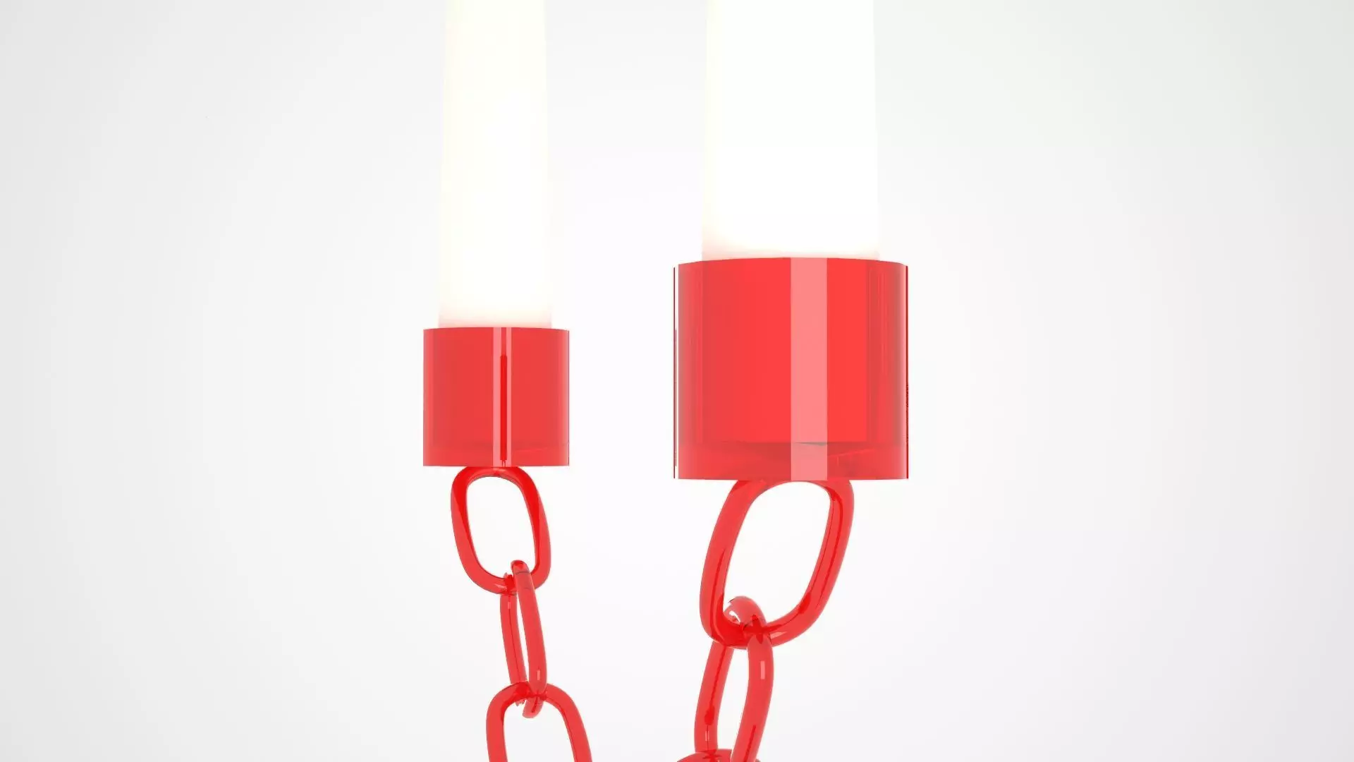 Chain Y Candleholder Red Glass Color 3D model_1