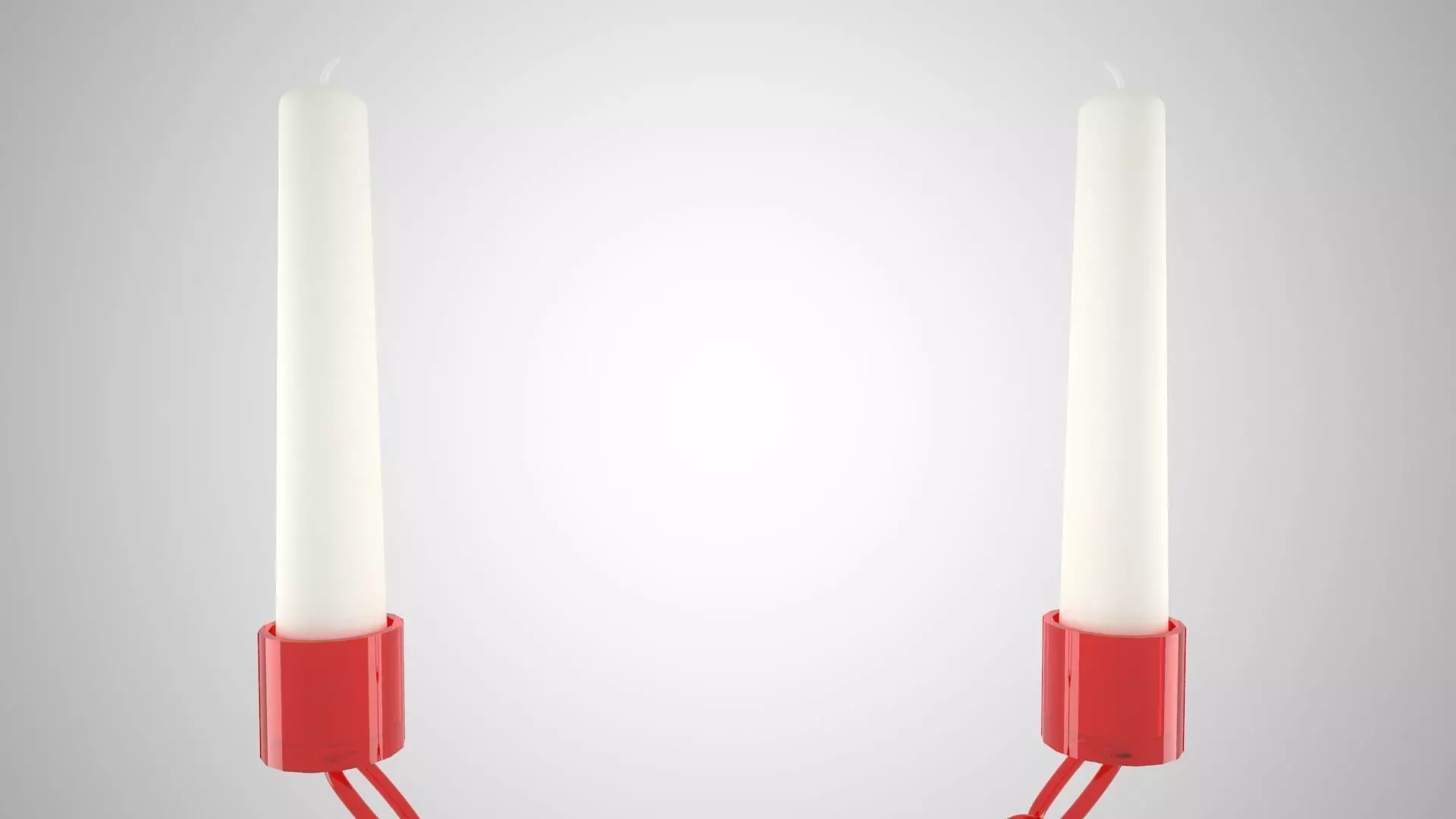 Chain Y Candleholder Red Glass Color 3D model_3