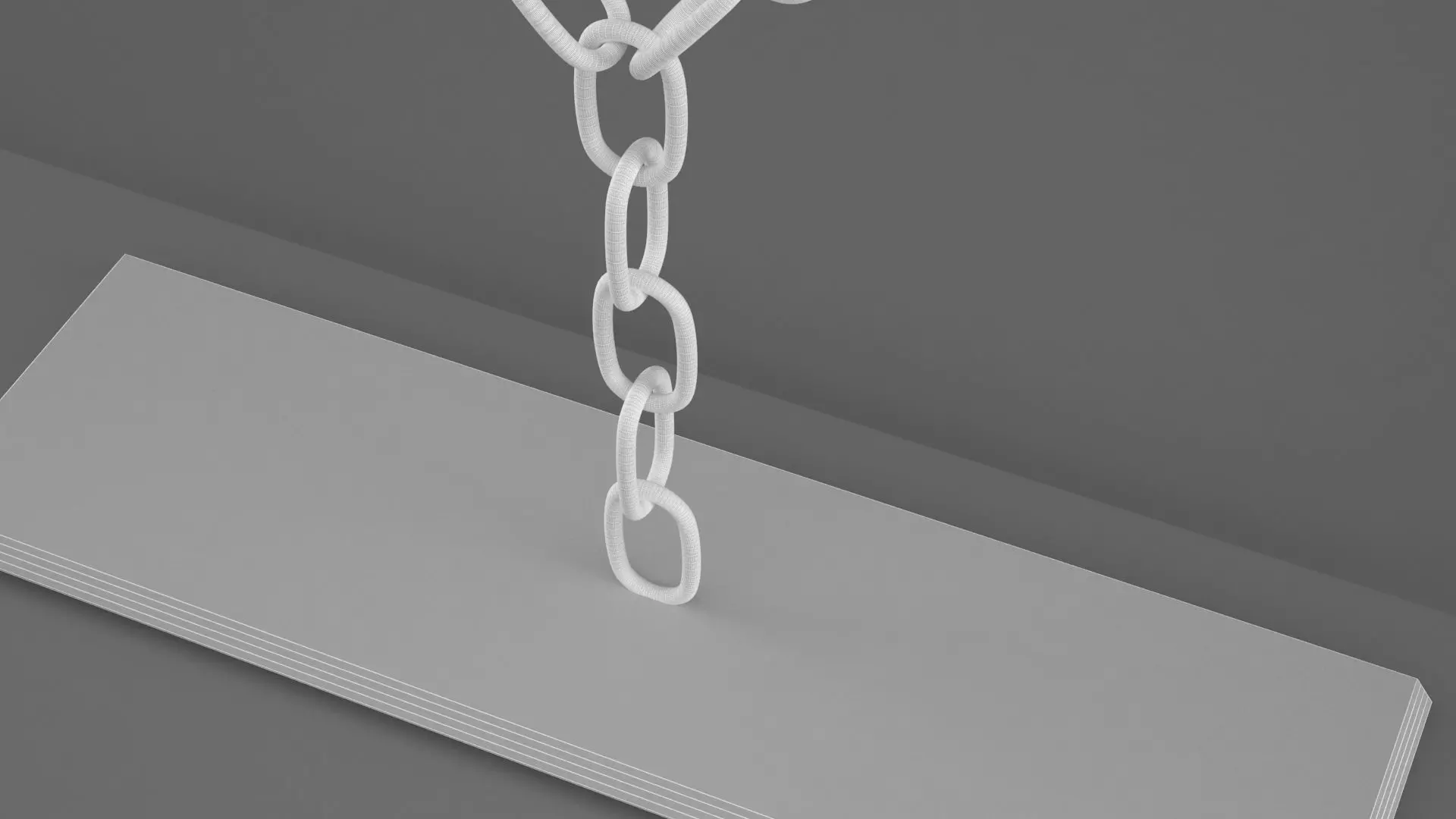 Chain Y Candleholder Red Glass Color 3D model_6