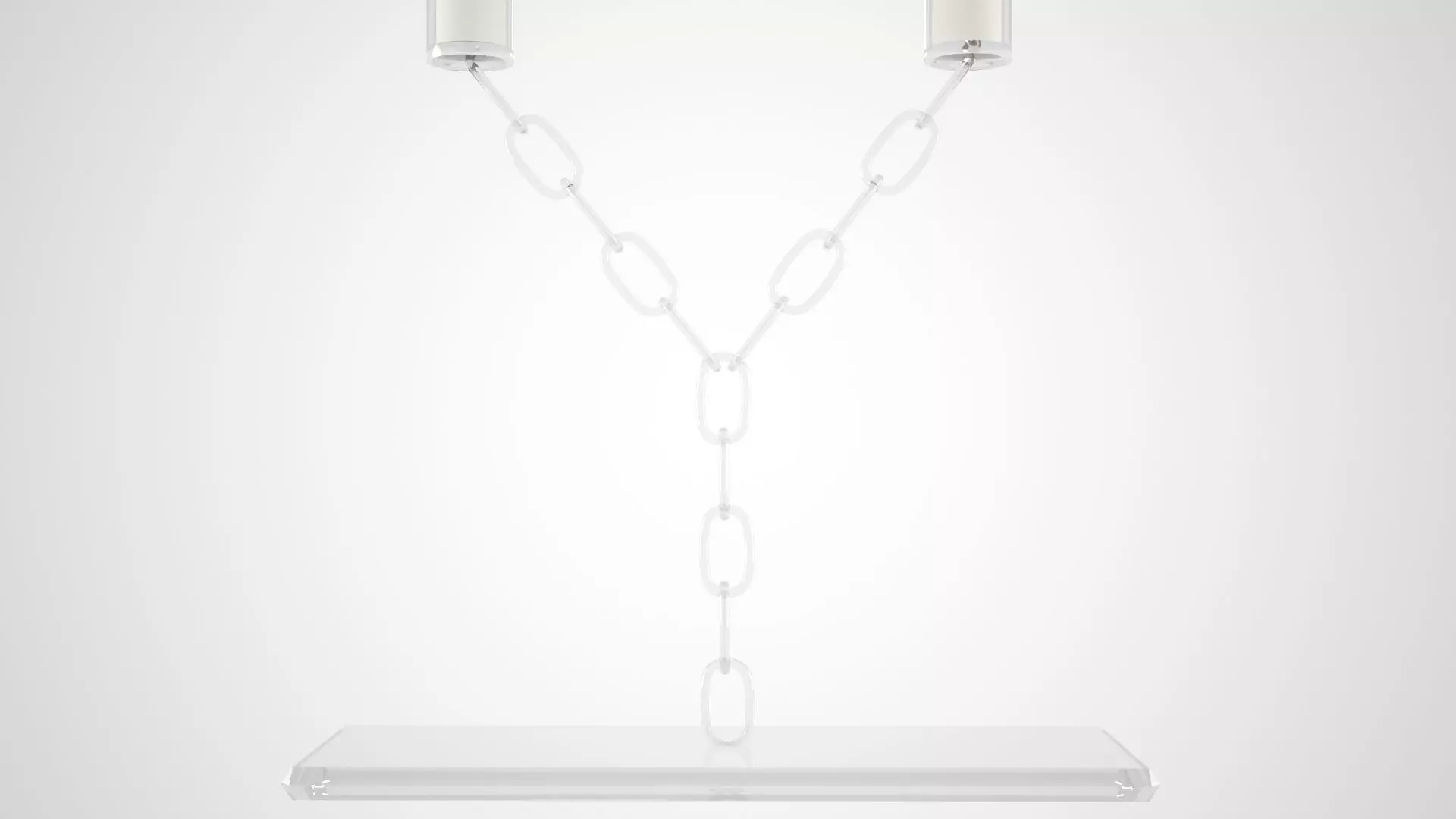 Chain Y Candleholder Clear Glass Color 3D model_4
