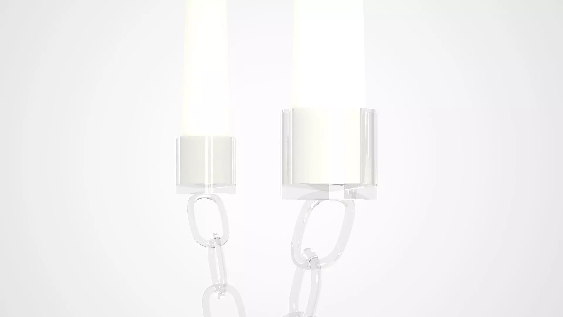 Chain Y Candleholder Clear Glass Color 3D model_1