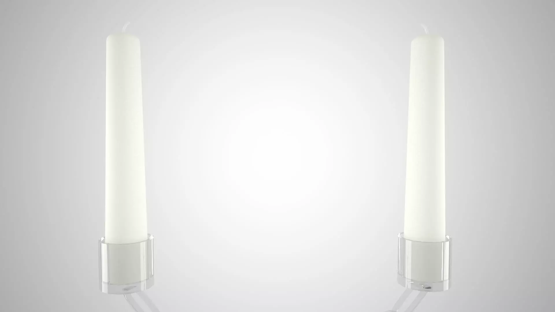 Chain Y Candleholder Clear Glass Color 3D model_3