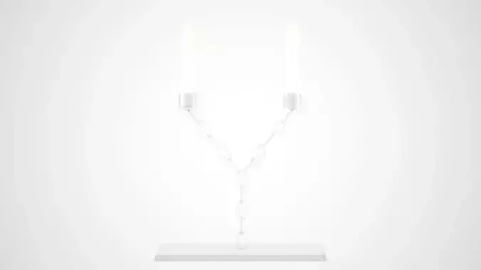 Chain Y Candleholder Clear Glass Color