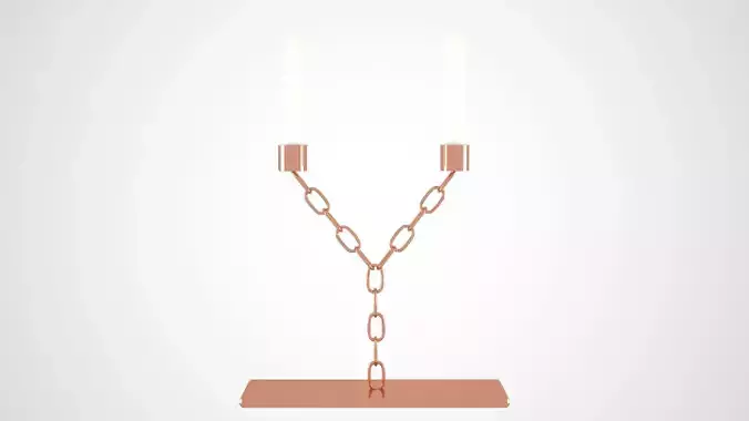 Chain Y Candleholder Bronze Color