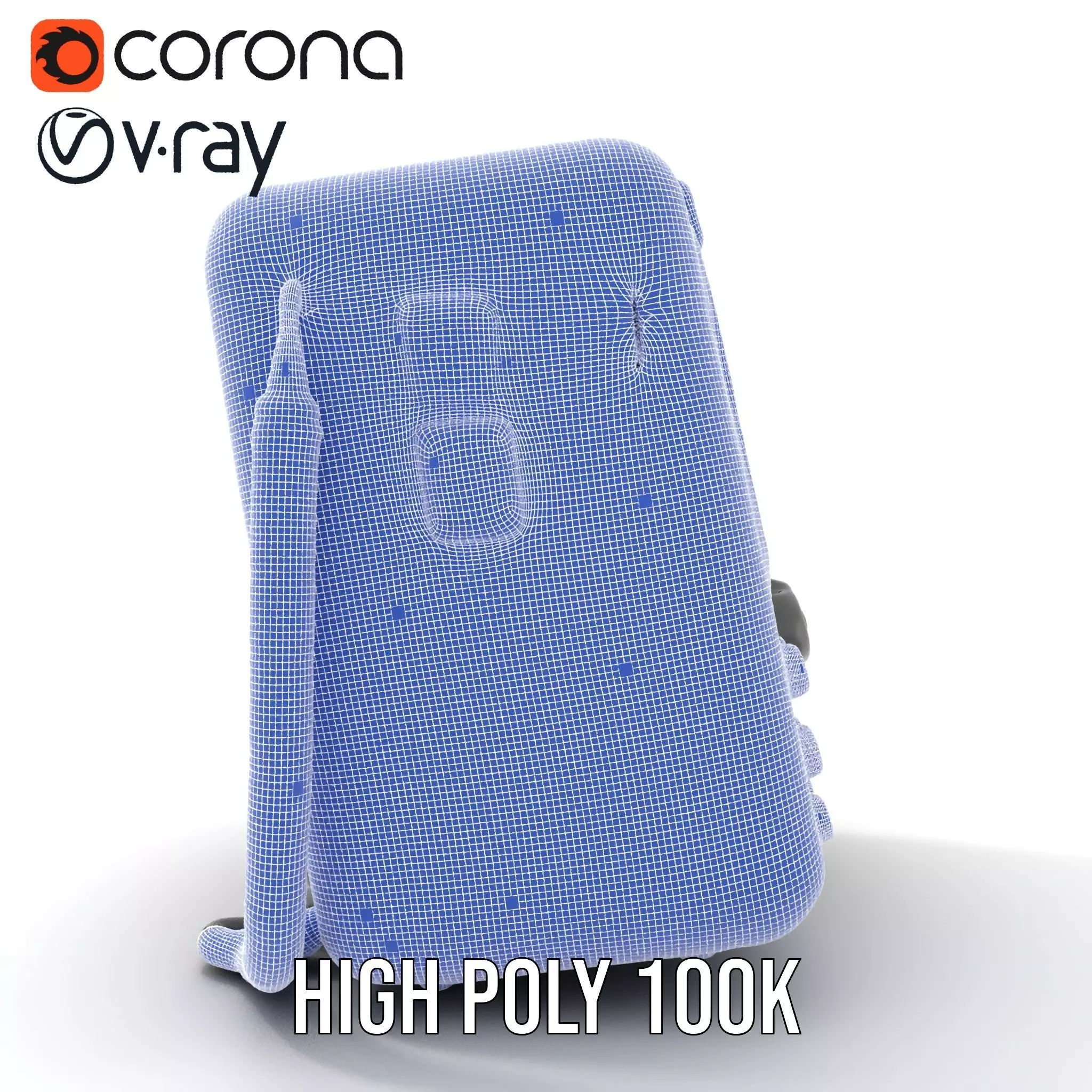 Retro Digital Device model pack with futuristic display Low-poly 3D model_35